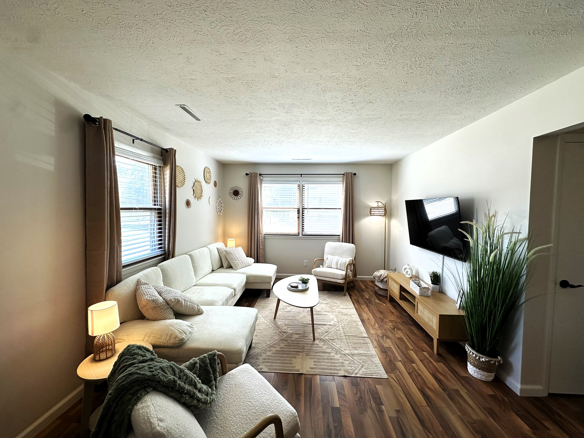 Living Room with 55" Smart TV