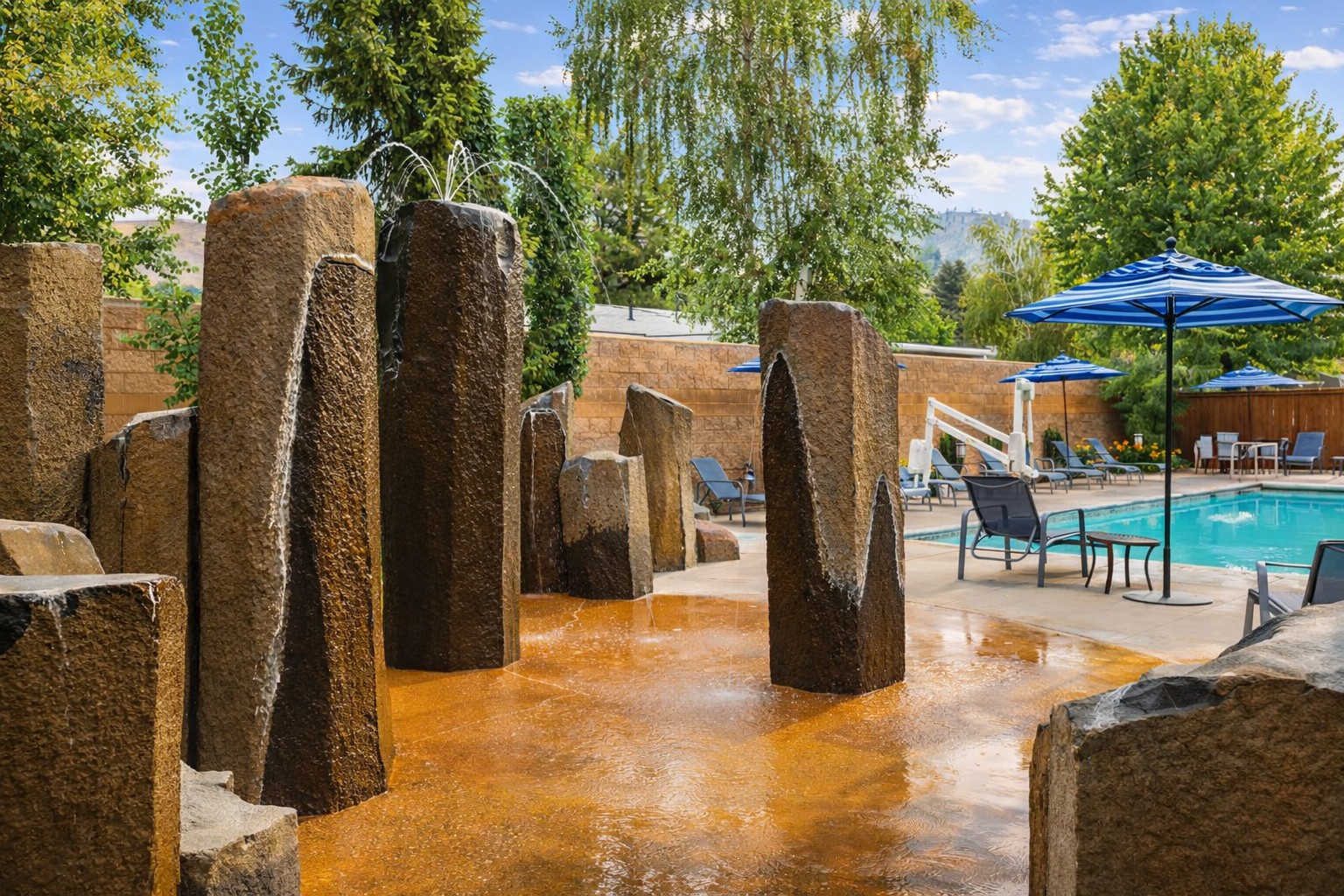 Outdoor communal swimming pool