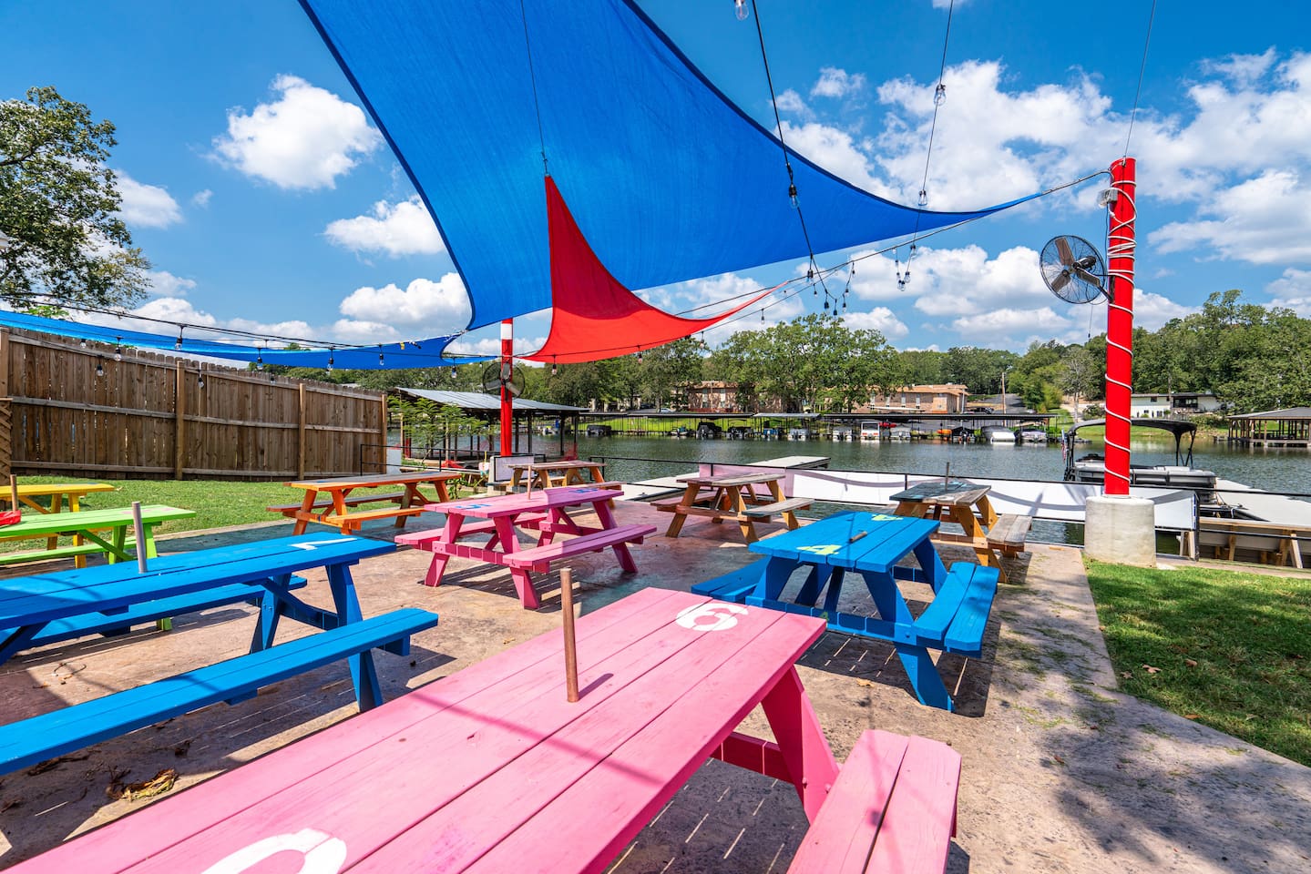 Guests can Dine on the Outdoor Patio and take in Views of Lake Hamilton!