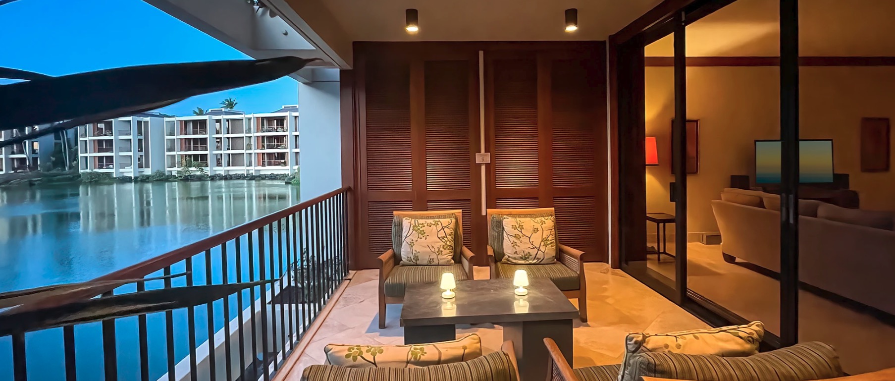 Lanai view and seating