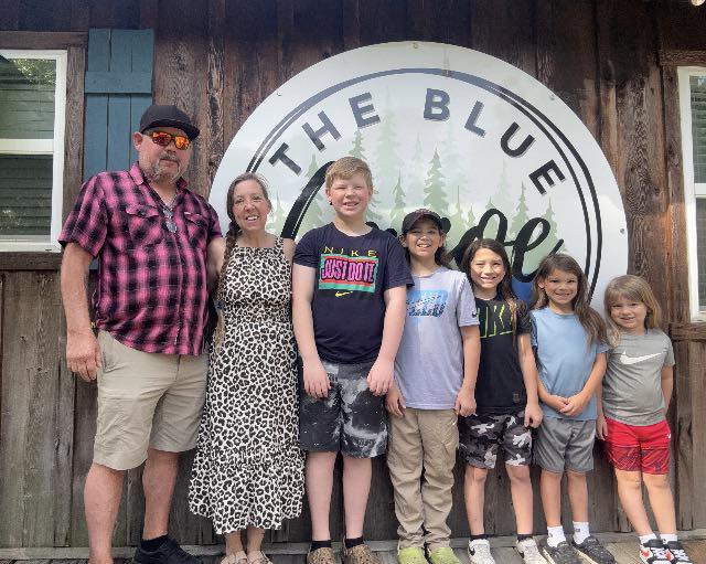 Making family memories at the Blue Canoe!