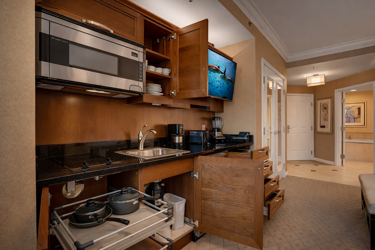 MGM Tower 2 · Units 3202+3204 — Open Kitchen