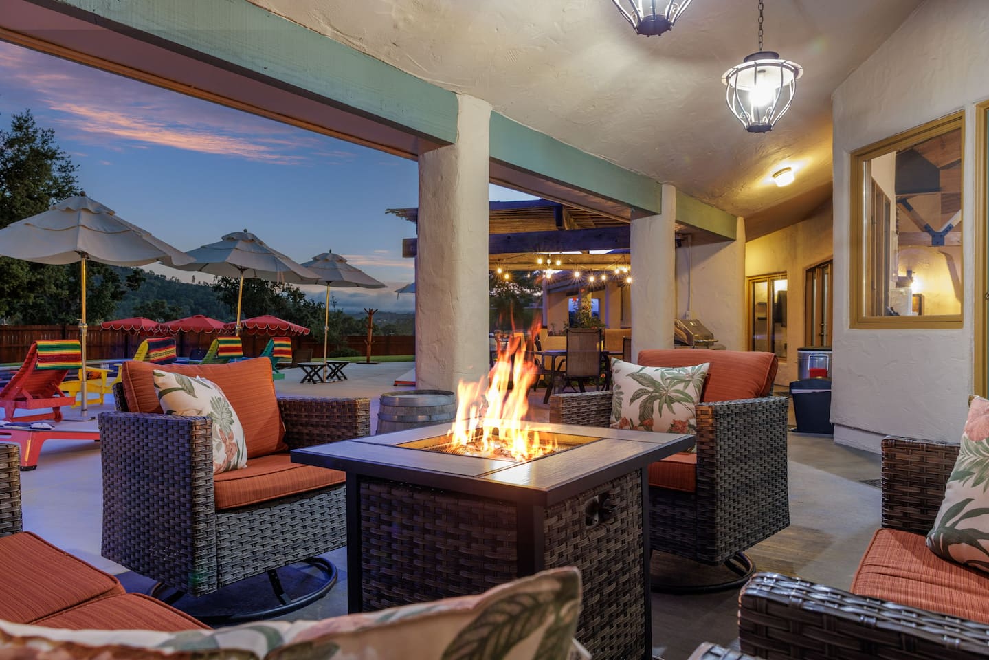 Fire pit and seating area