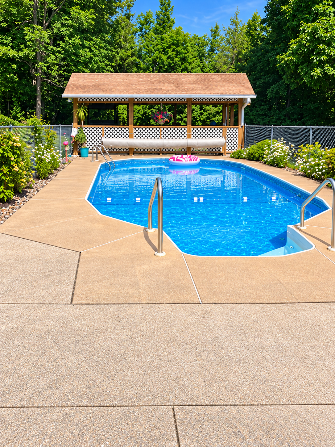 Heated in-ground pool
