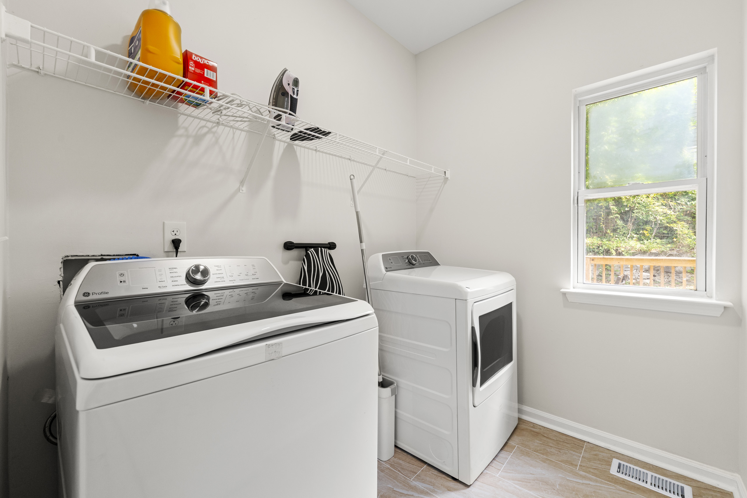 Enjoy the convenience of an in-home washer and dryer—perfect for longer stays.