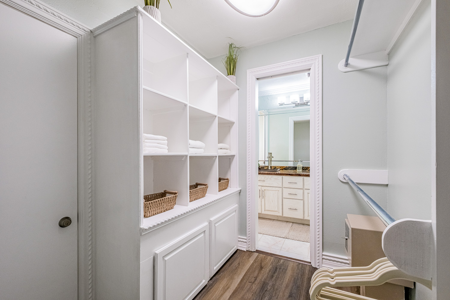 Spacious closet for all your essentials