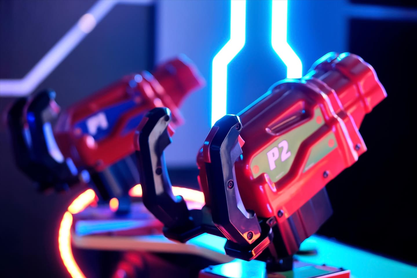 Take a seat, shoot some zombies while playing out Nerf Blasters arcade.