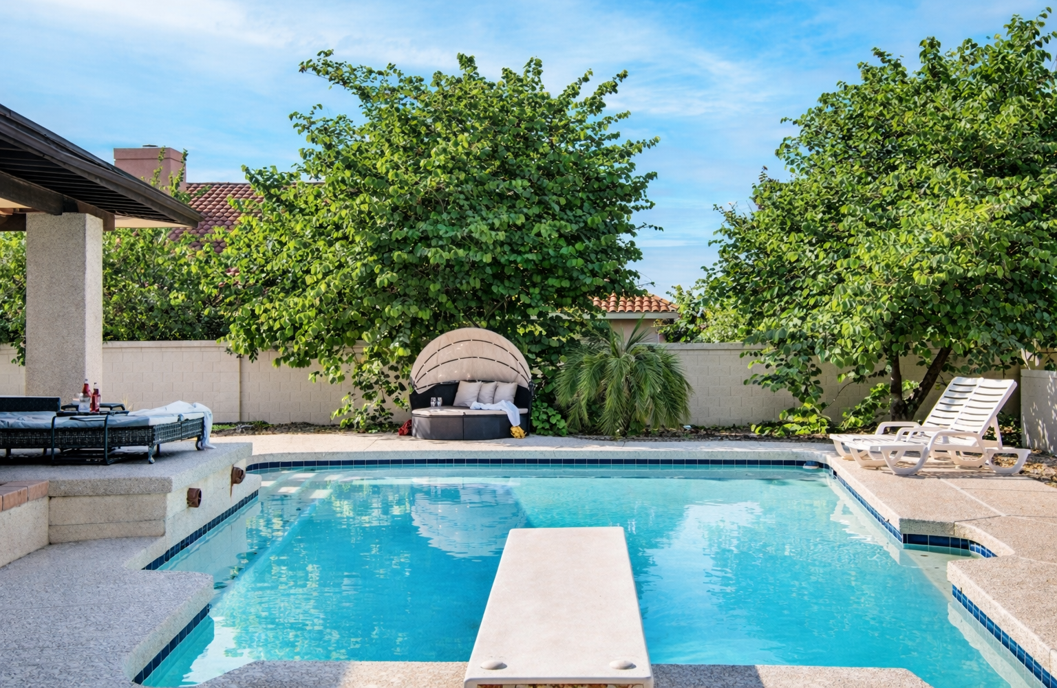 Soak in the Arizona sun by the sparkling pool with resort-style loungers, shaded seating, and space to truly unwind.