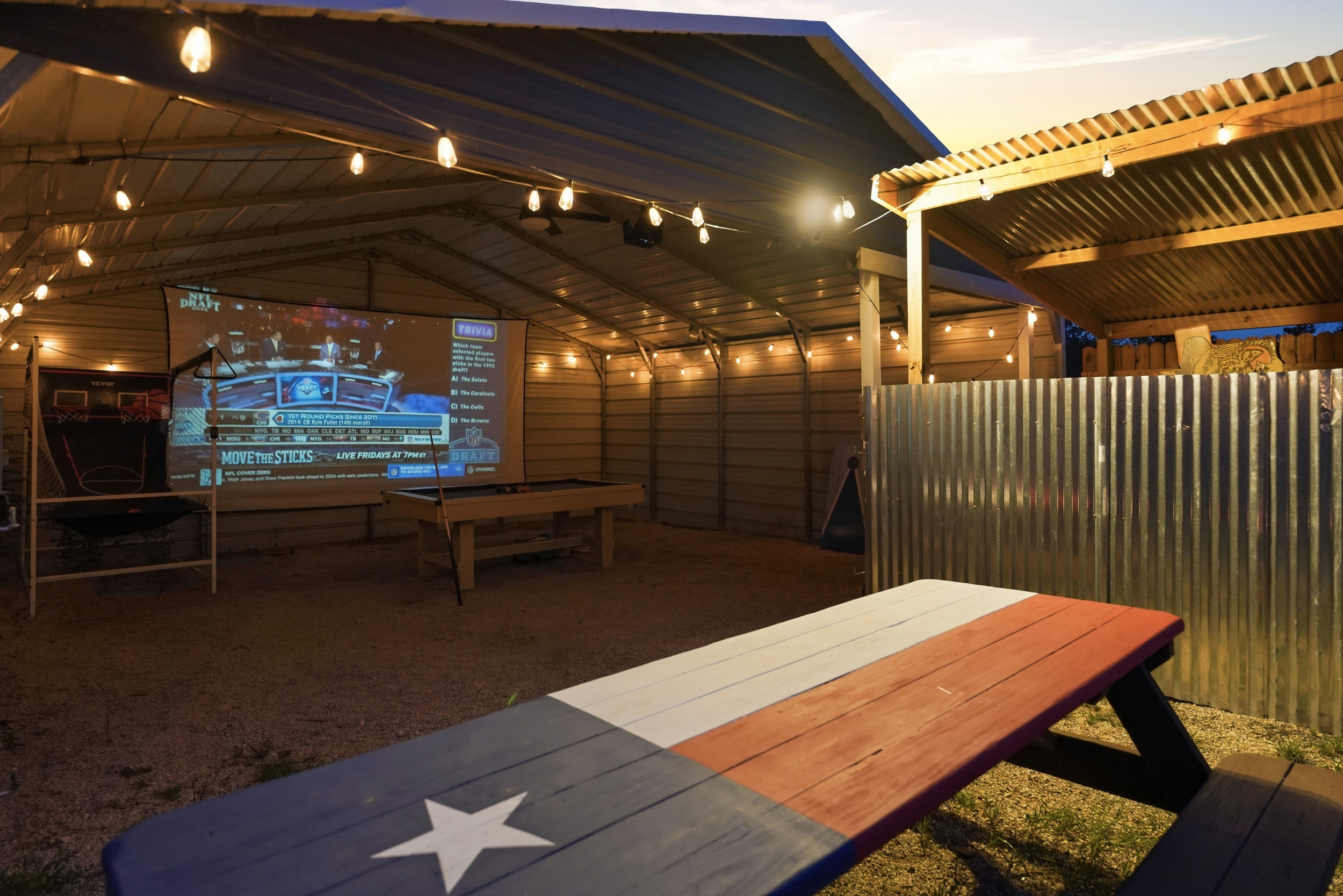 Movie nights on a 17-ft screen — your own private cinema experience