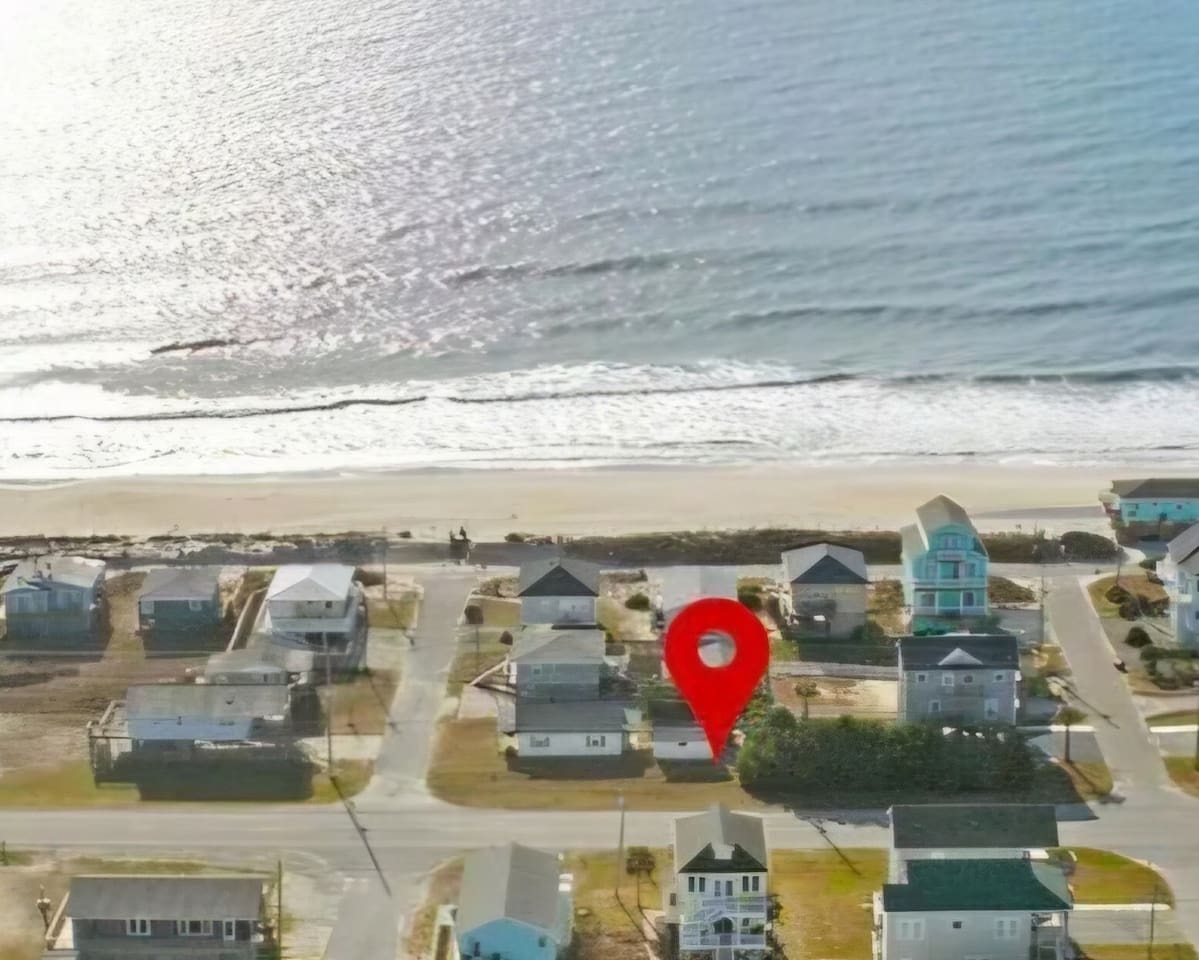 100 yards to sand. A 55 second walk and we provide a beach cart to roll your belongings. Ocean views can be seen from our front balconies