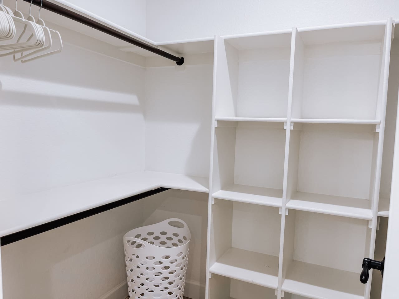 Master suite walk-in closet with ample storage