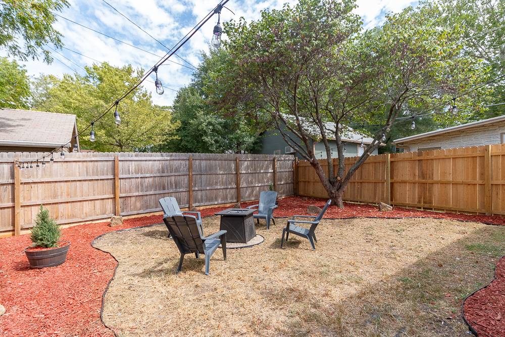 Gather around the fire pit for relaxing evenings under the Kansas sky.