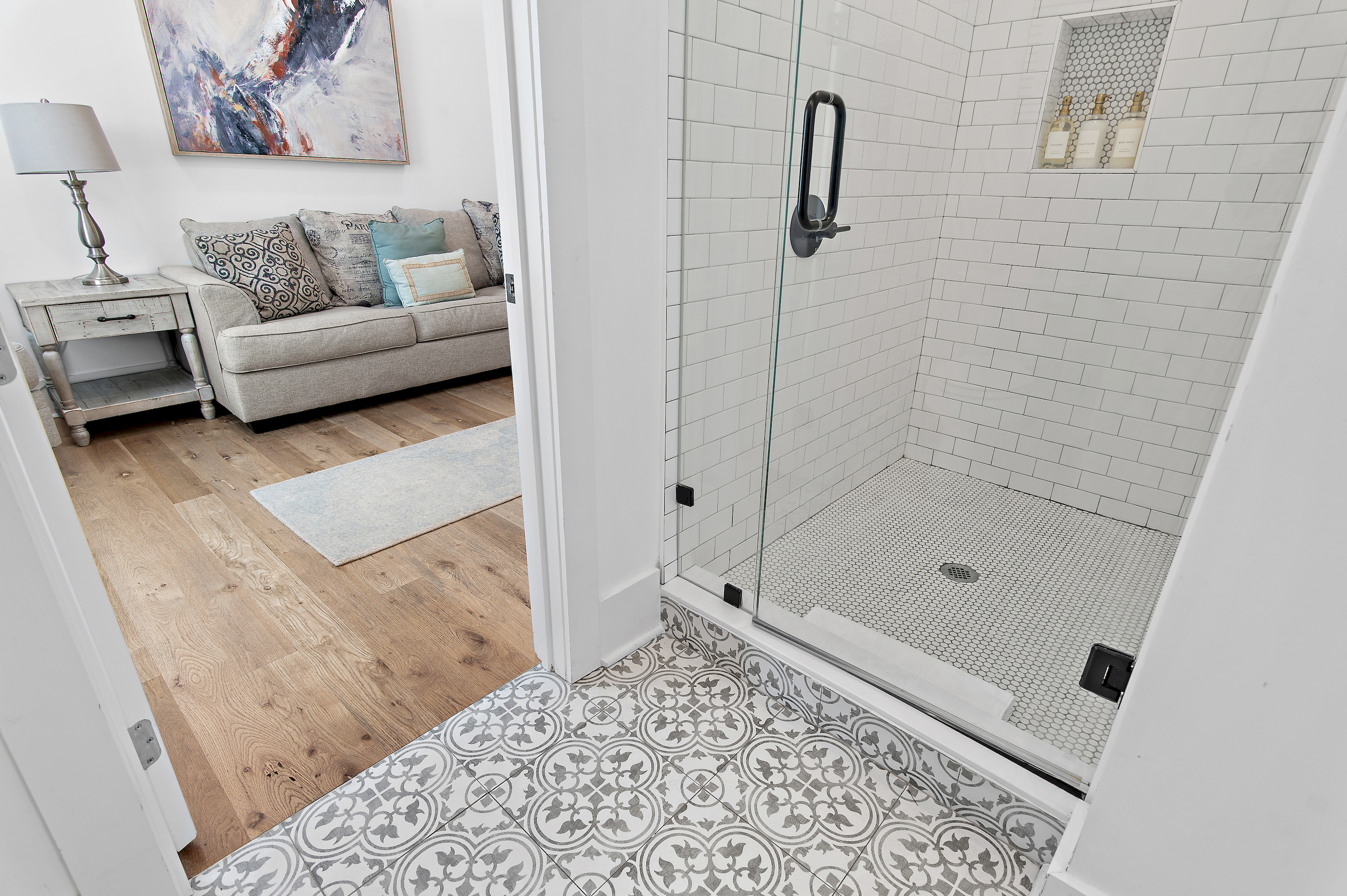 Modern Bathroom with Spacious Walk In Shower