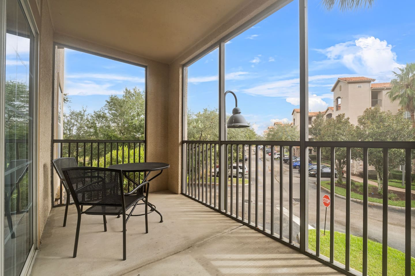Relax and enjoy the terrace with views of the community.
