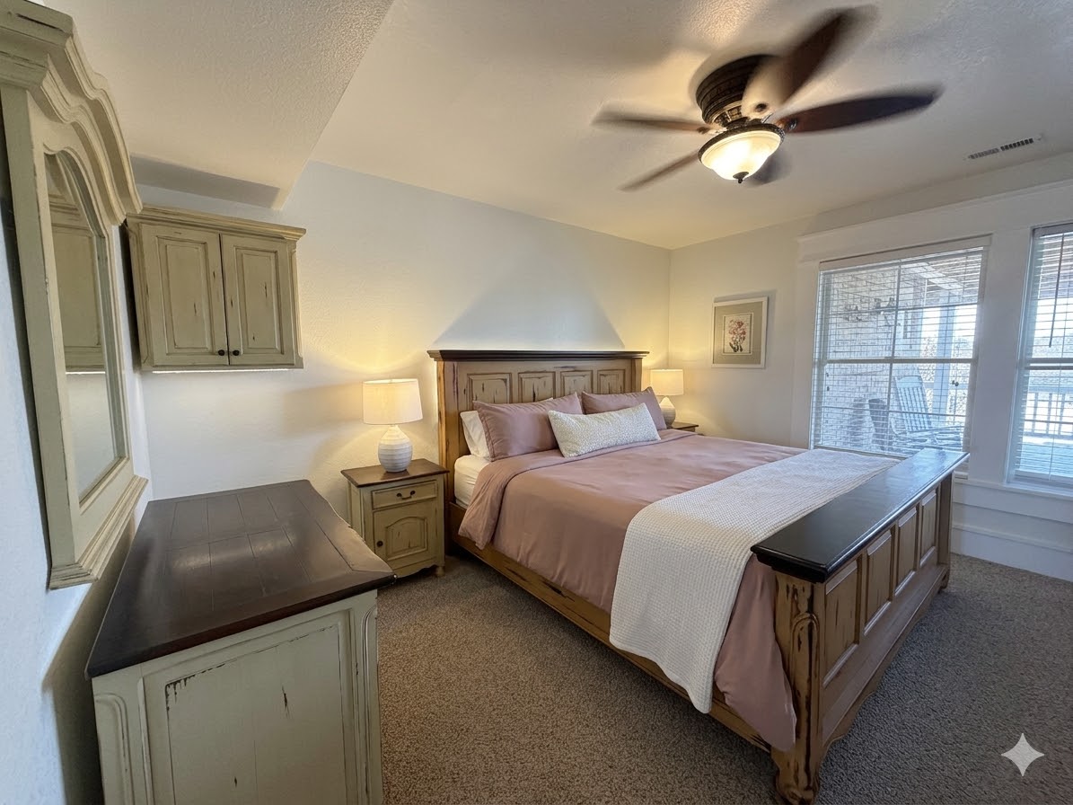 Bedroom 12 — King Bedroom with Classic Coastal Décor & Comfortable Bedding | The Mark Twain Estate, Corolla, Outer Banks
