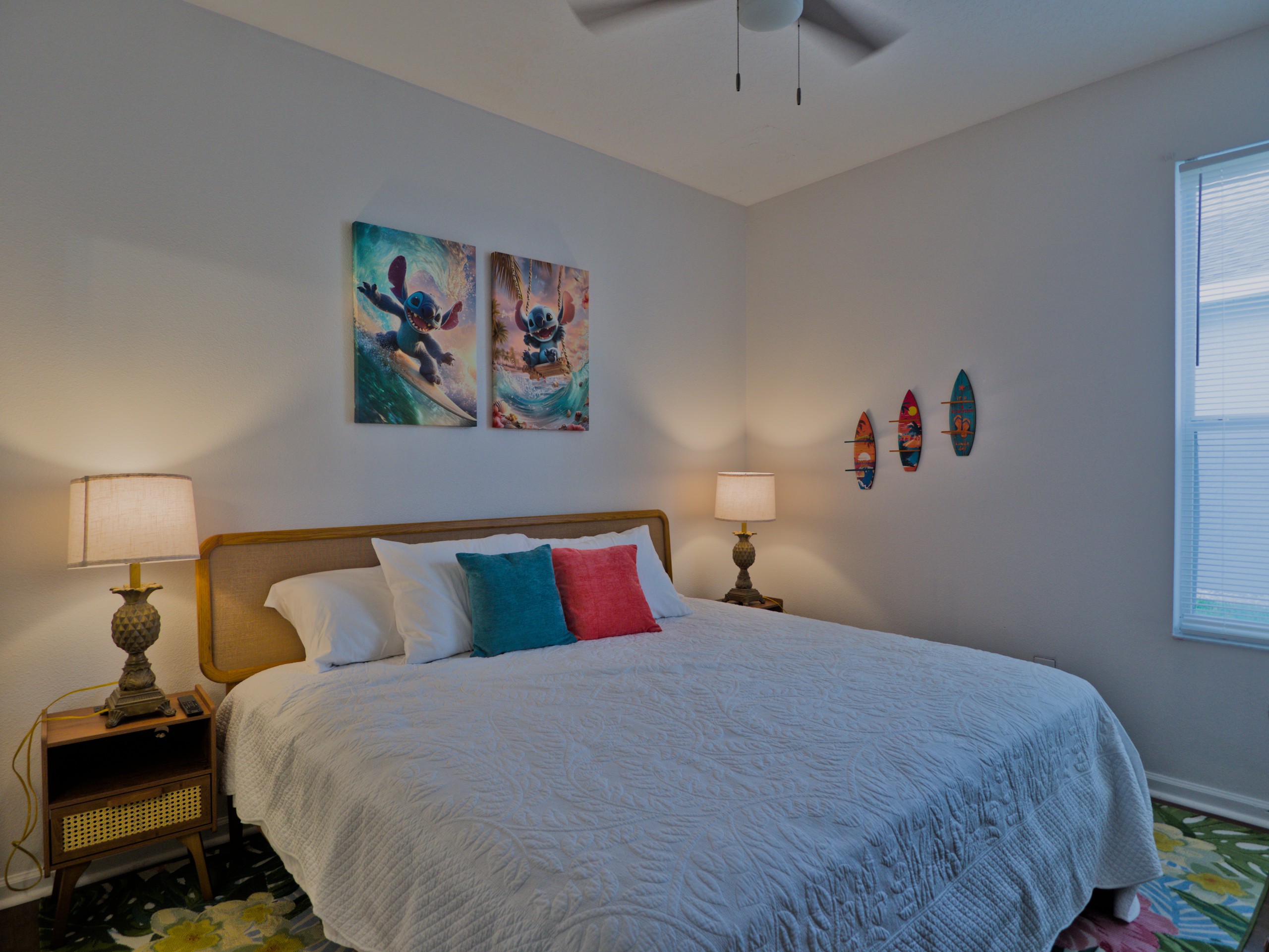 Stitch room with king bed.