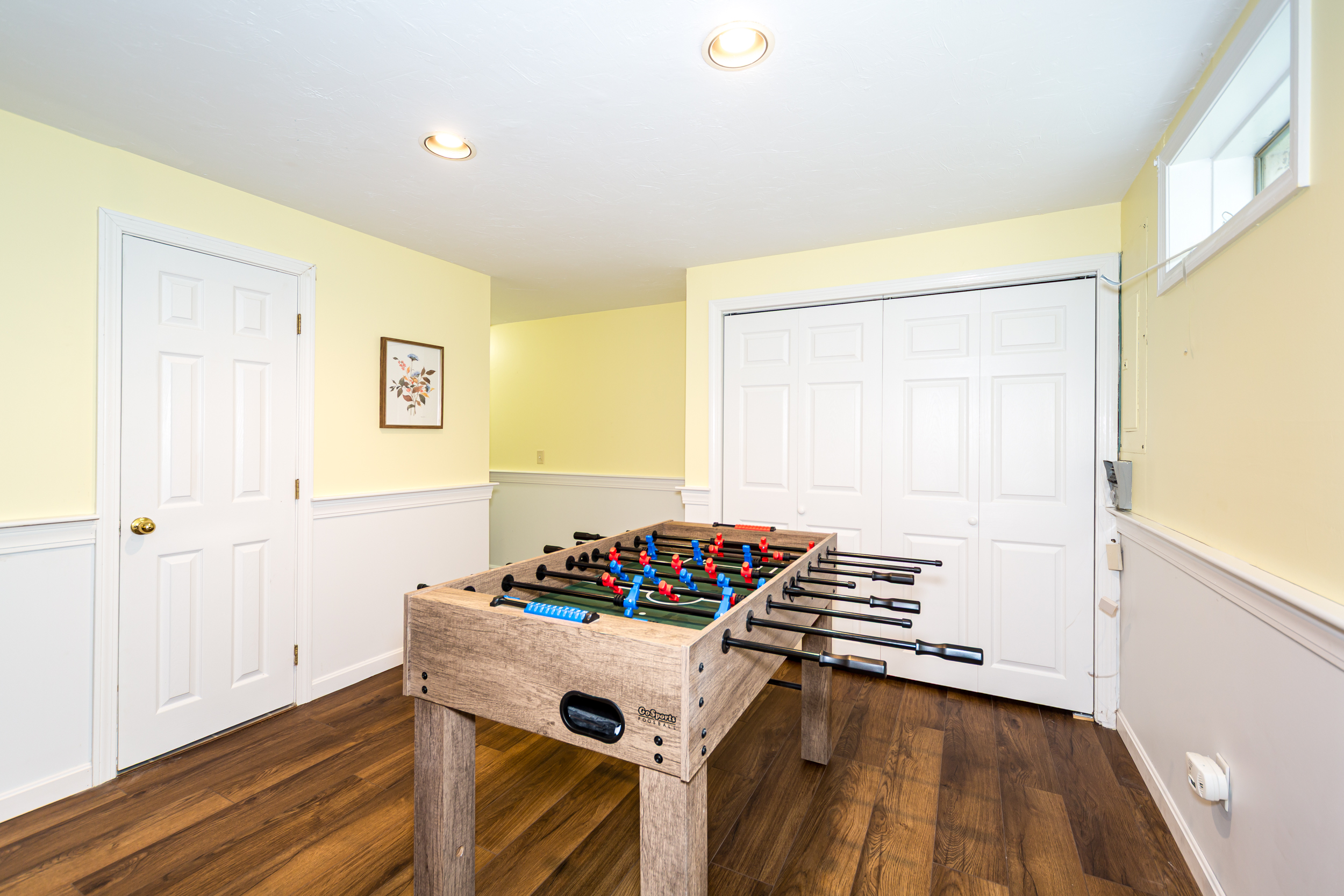Challenge your crew to a foosball match
