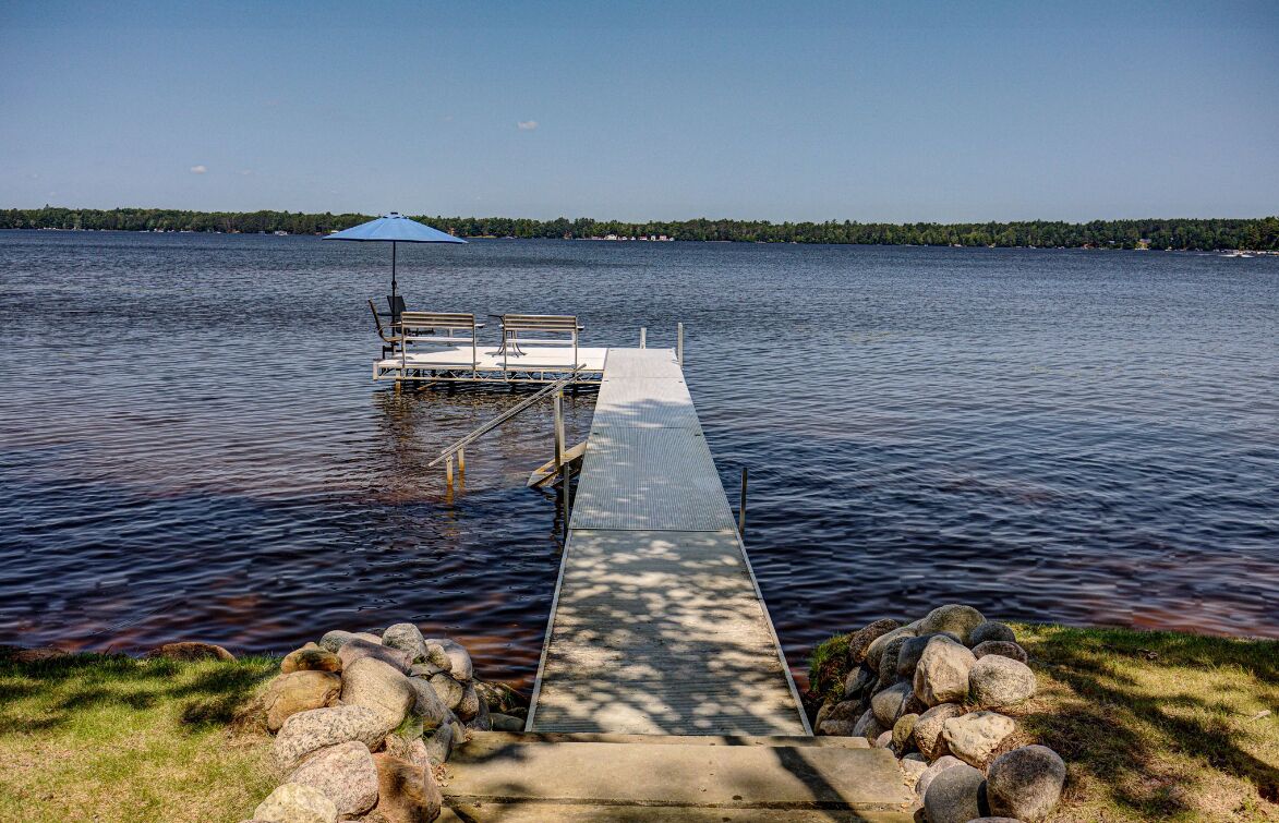 Private pier with seating. 