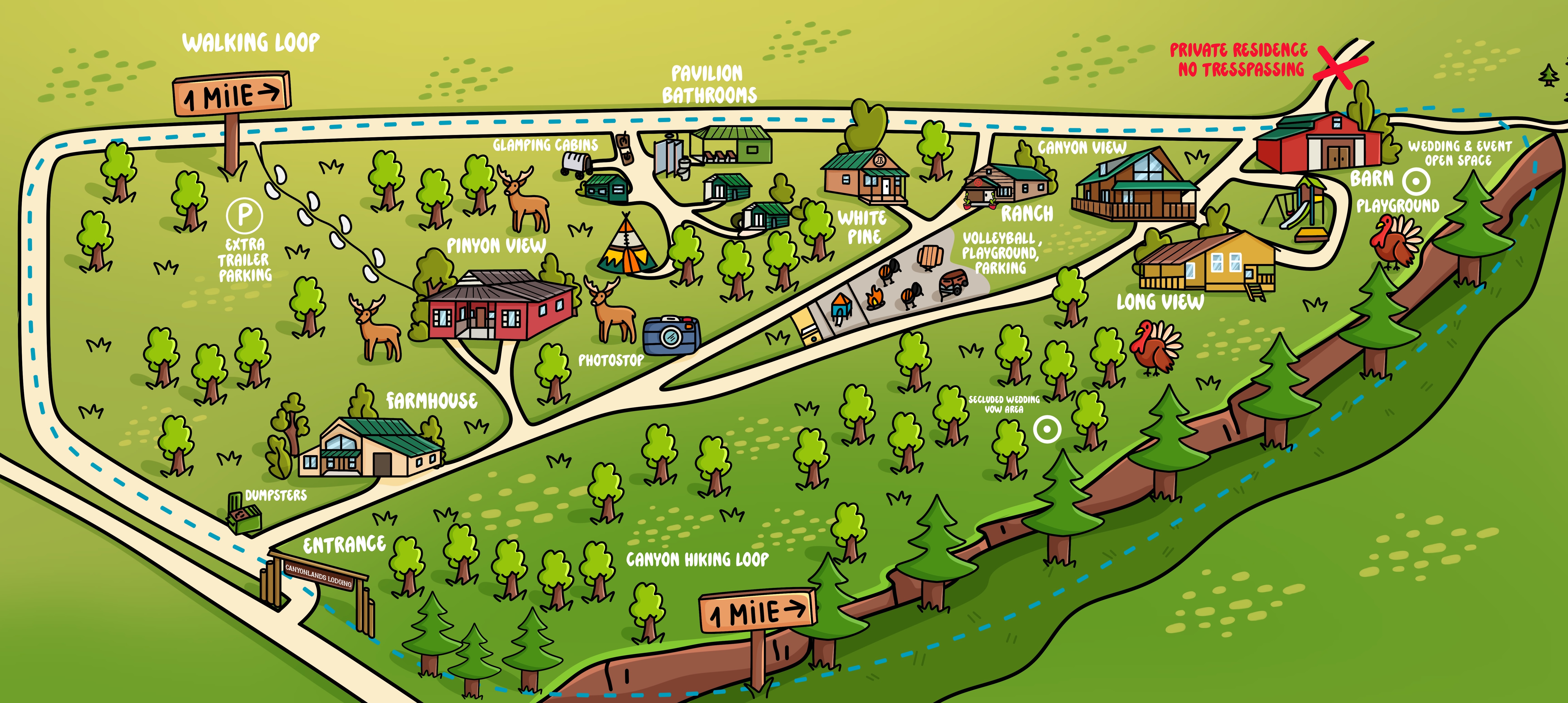 Full Ranch Cartoon map rendition