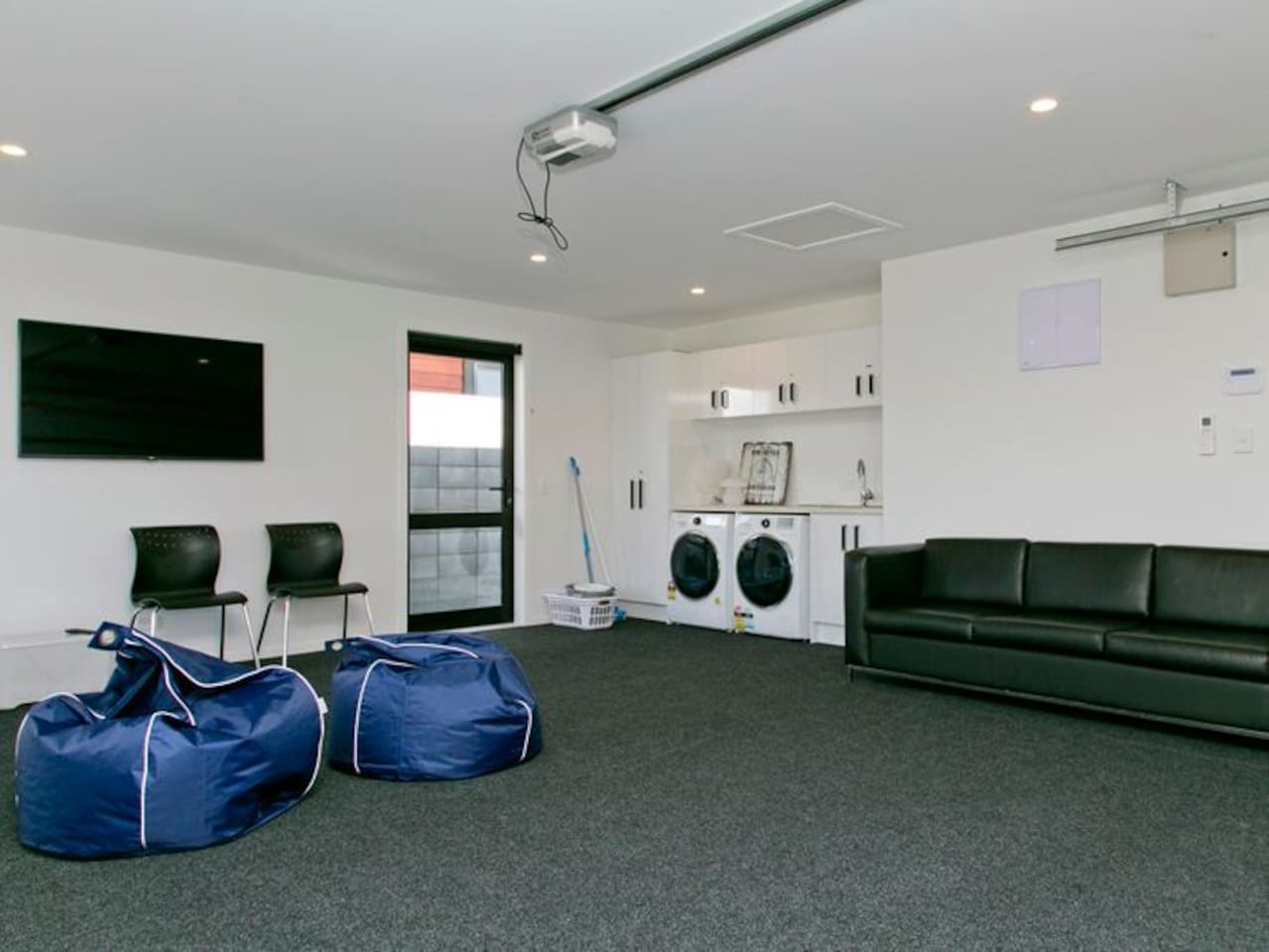 TV-Pullout Sofa Bed-couch-Heatpump-Carpet-Games and Toys