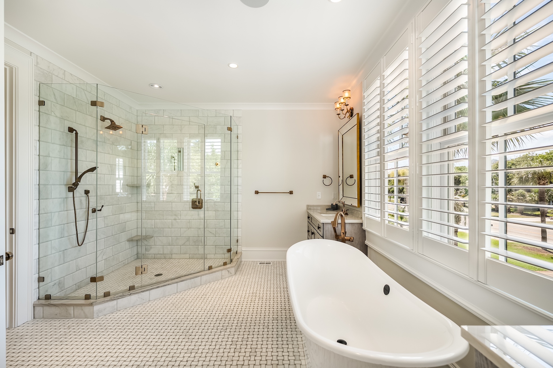 Primary Bath | Beach Shelter | 3708 Palm Blvd | Isle of Palms, SC | IOP Escapes