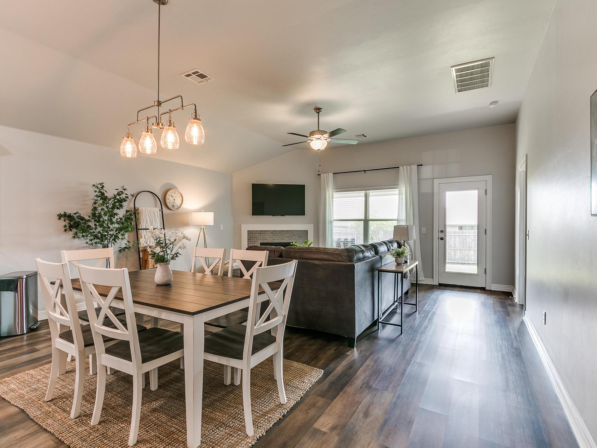 Dining space for meals or working during longer stays