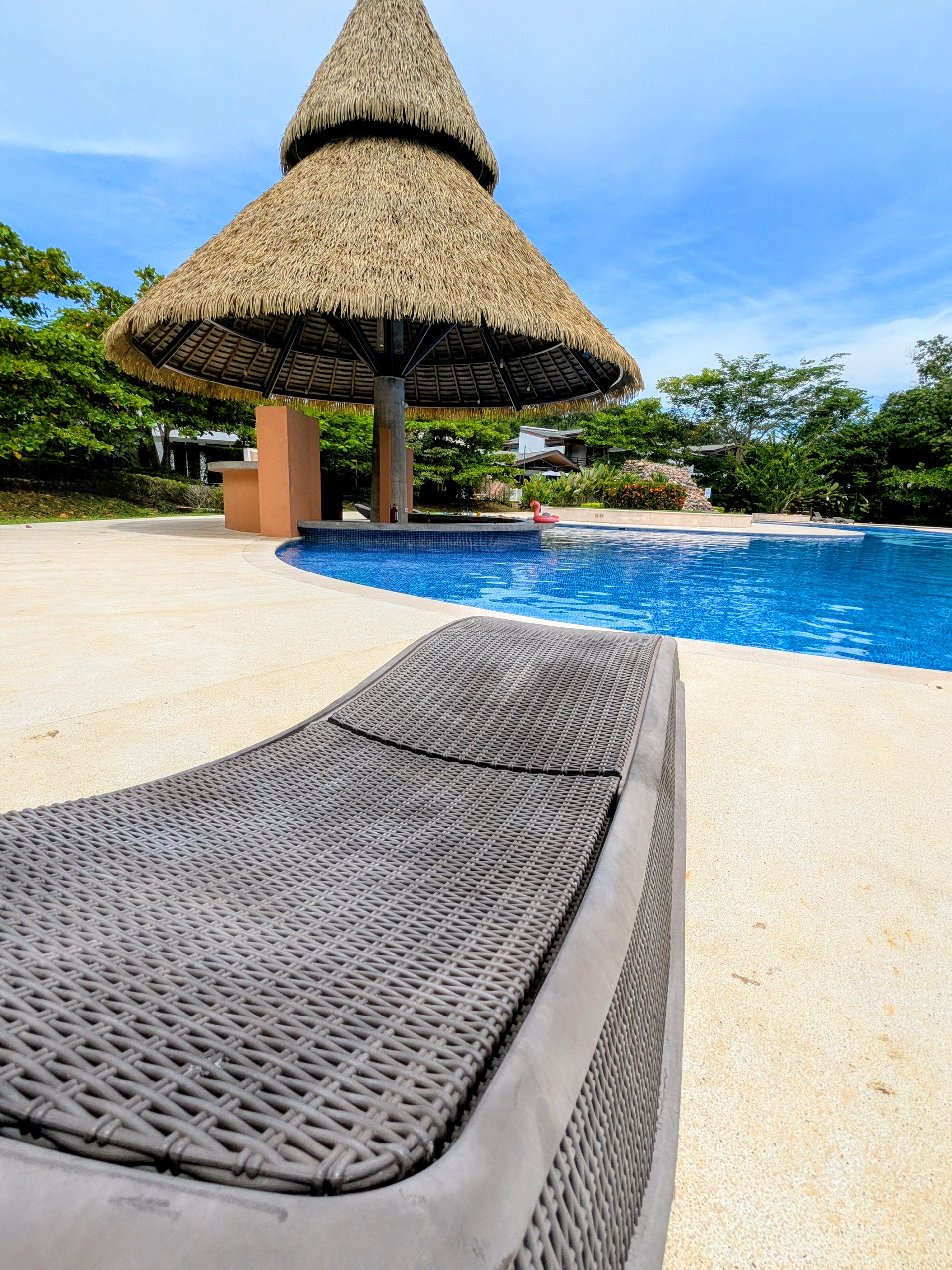 Poolside sun loungers