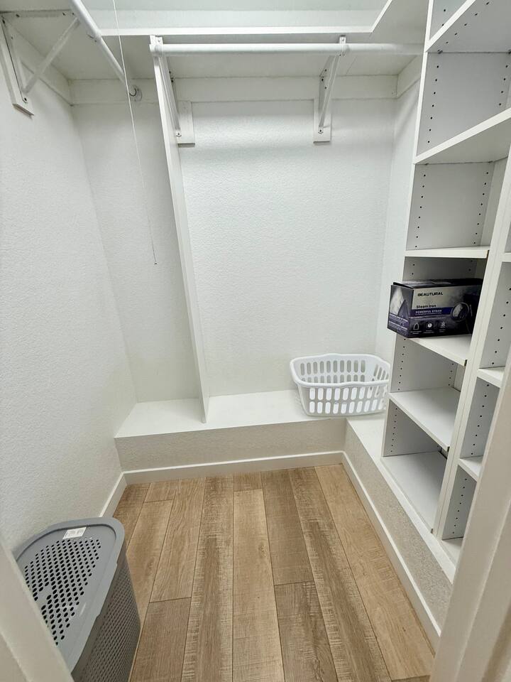 Spacious walk-in closet 