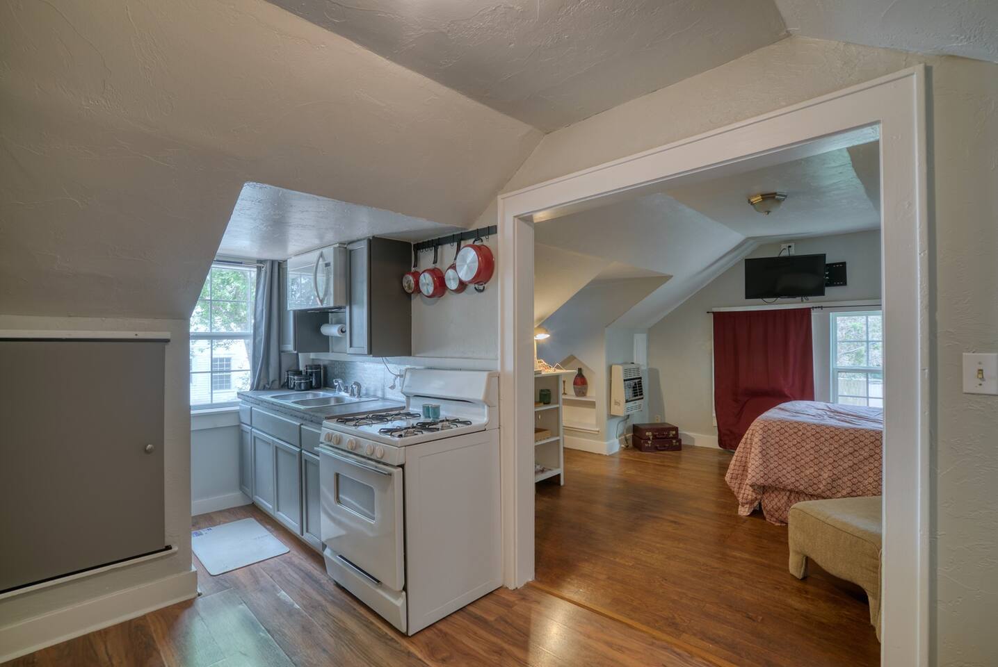 Enjoy the convenience of a full kitchen in this cozy studio.