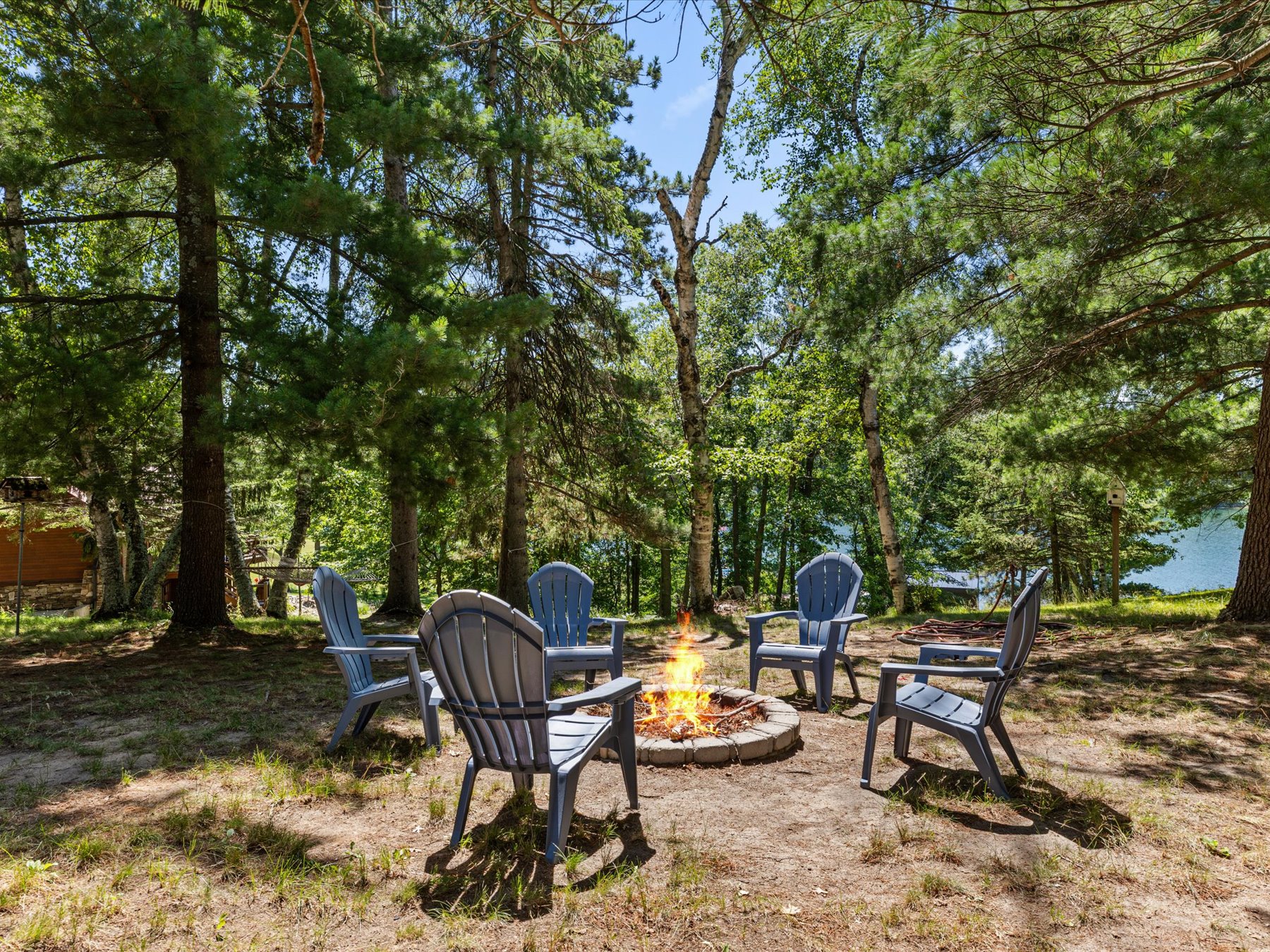 fire pit by house