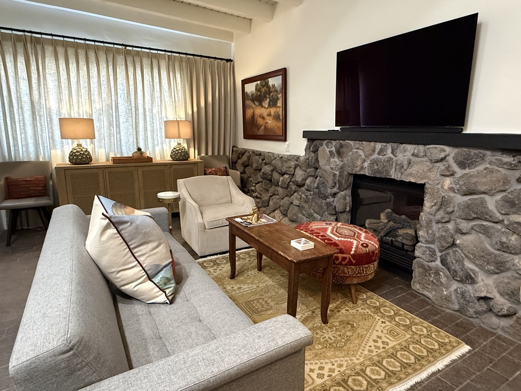 Living Room area with gas fireplace