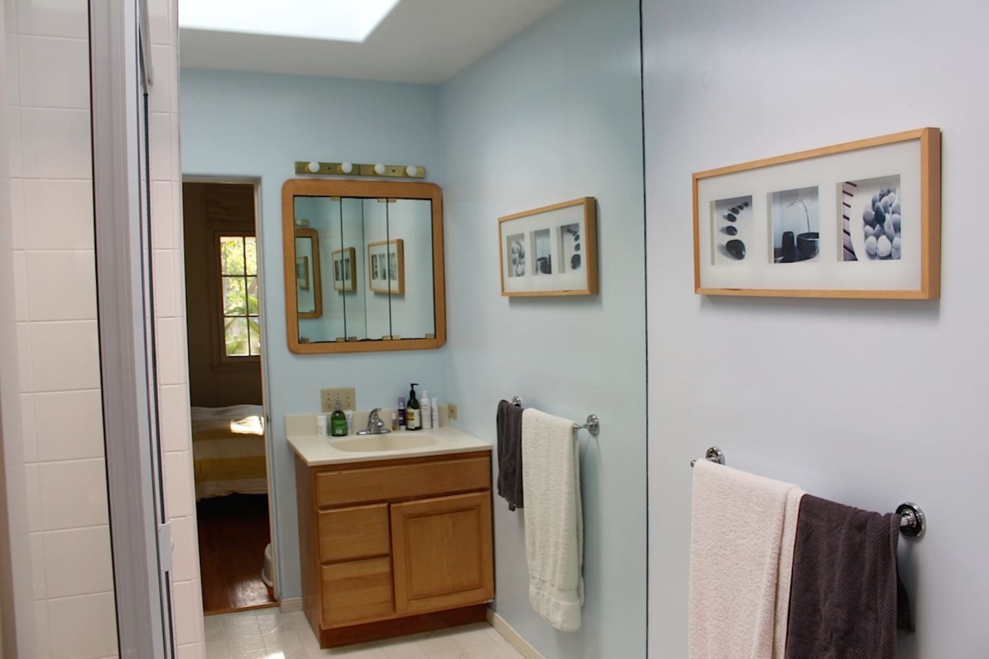 One of the two bathrooms.