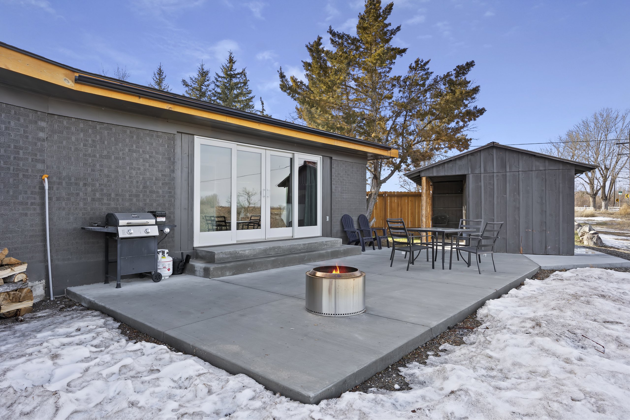 Private back patio — canyon air and quiet acreage