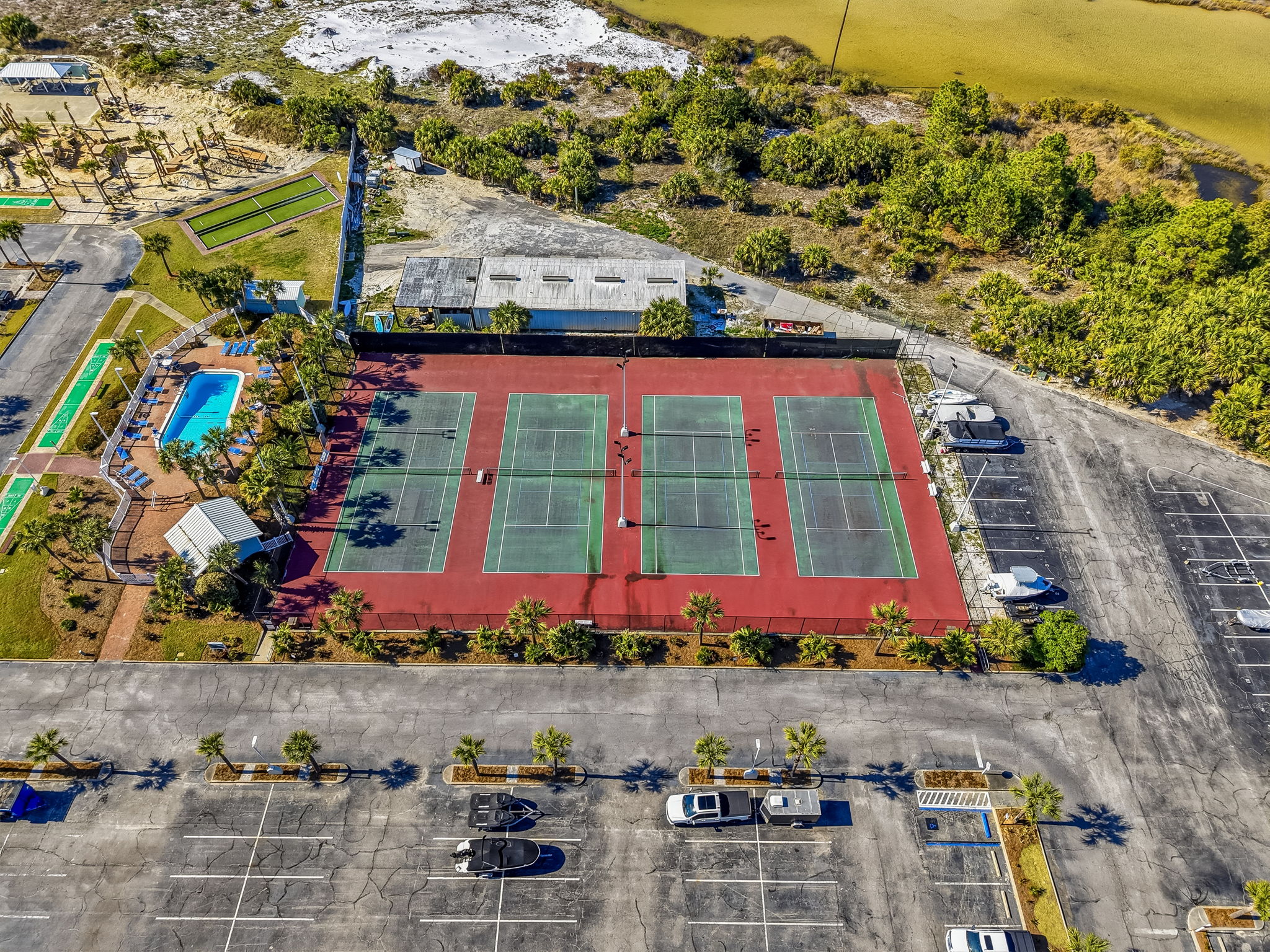 Tennis courts at the resort
