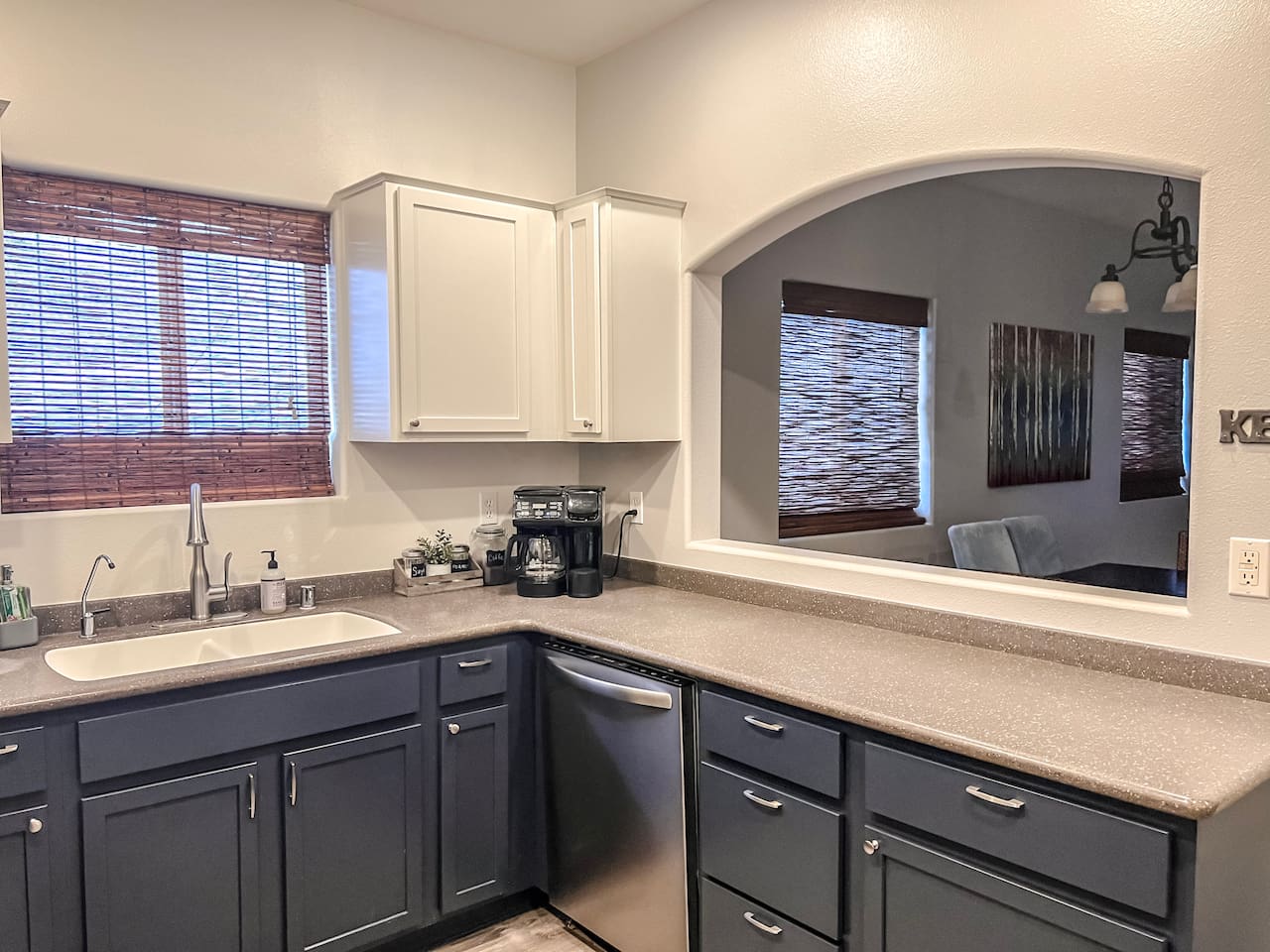 Kitchen view into the dinning area