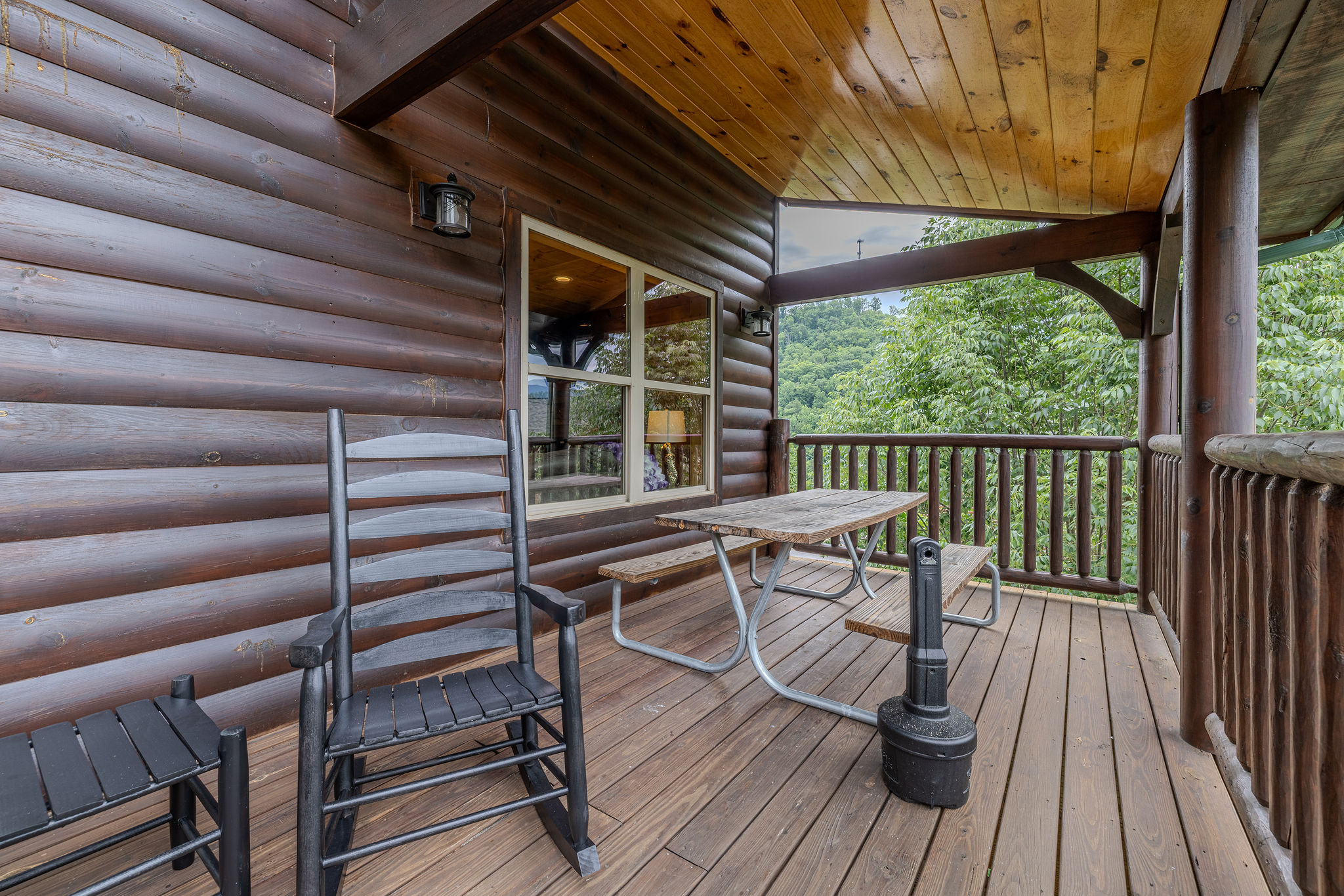 The decks extend the living space outdoors, giving the group more room to gather and unwind.
