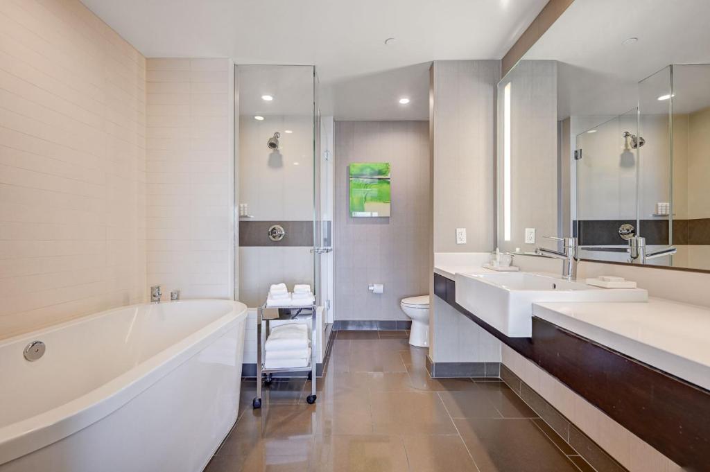 Luxury spa-style bathroom with a soaking tub and separate glass shower 🛁