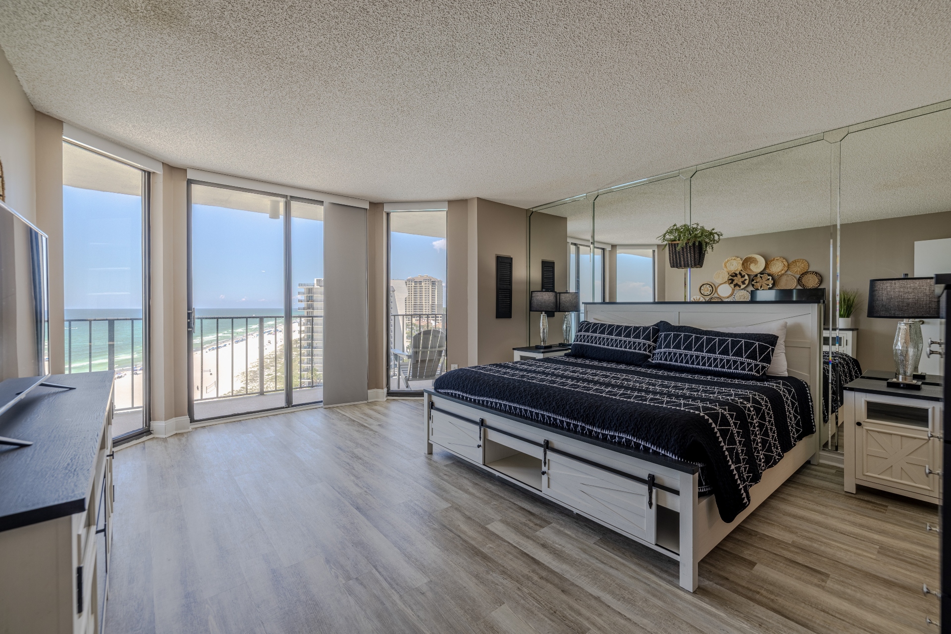 Master #1 with king, view, and balcony access