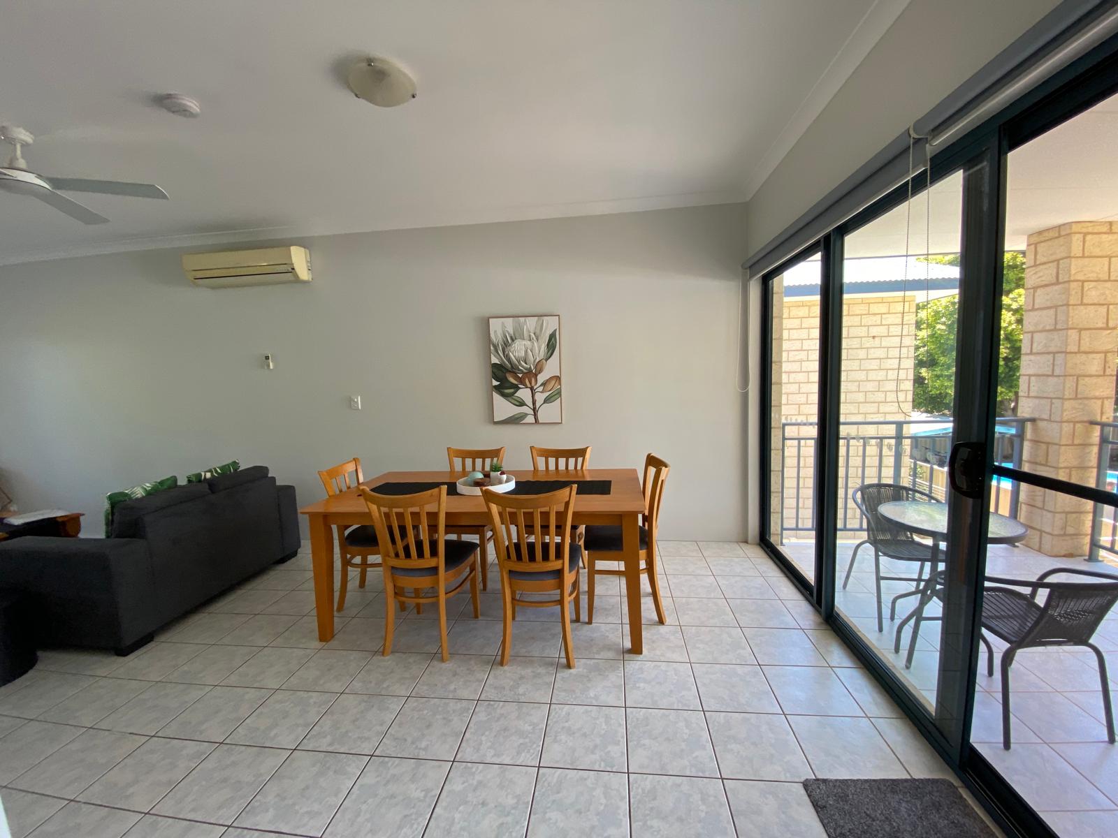 Dining/Living Room & rear balcony