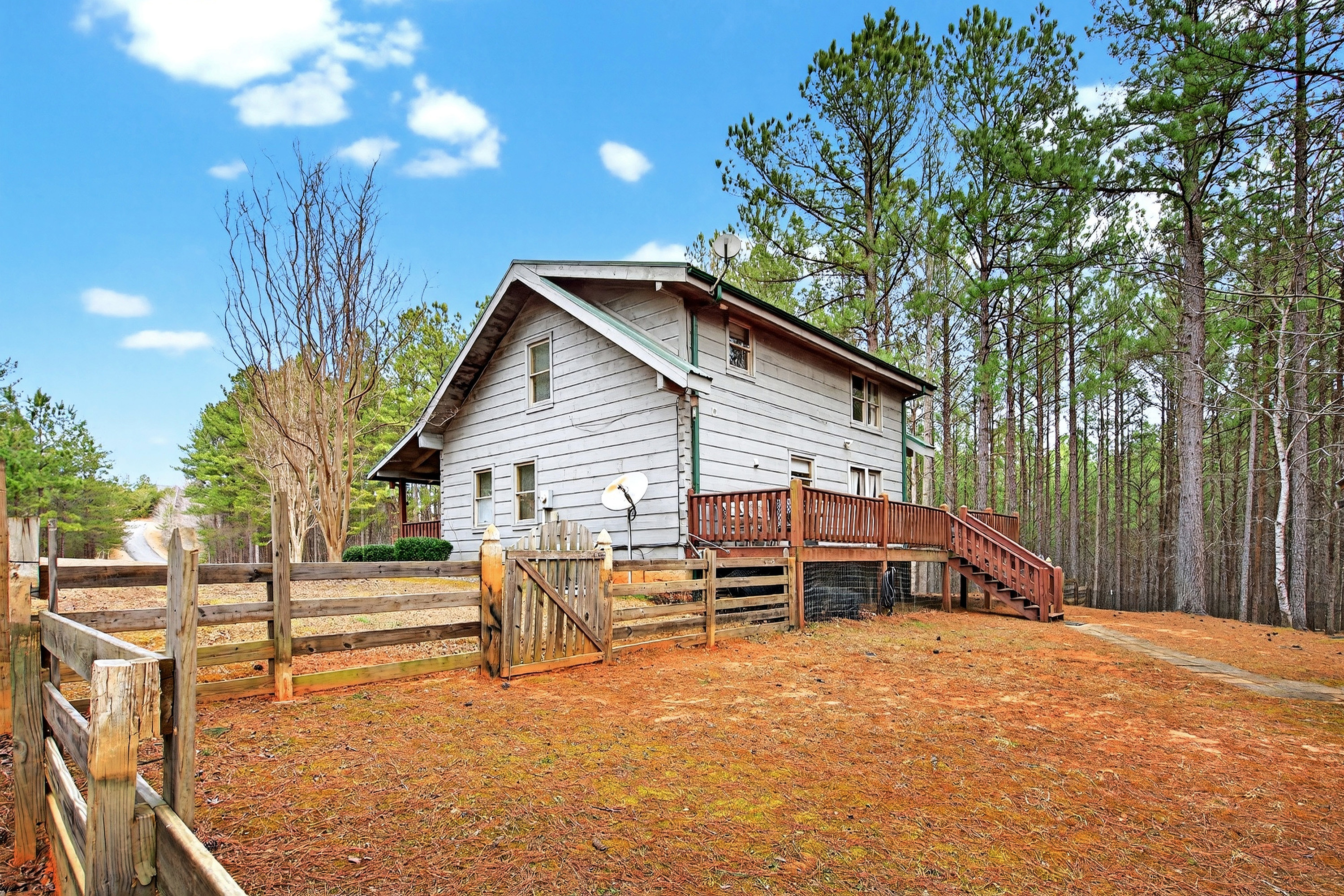 Fenced in backyard perfect for your furry friends