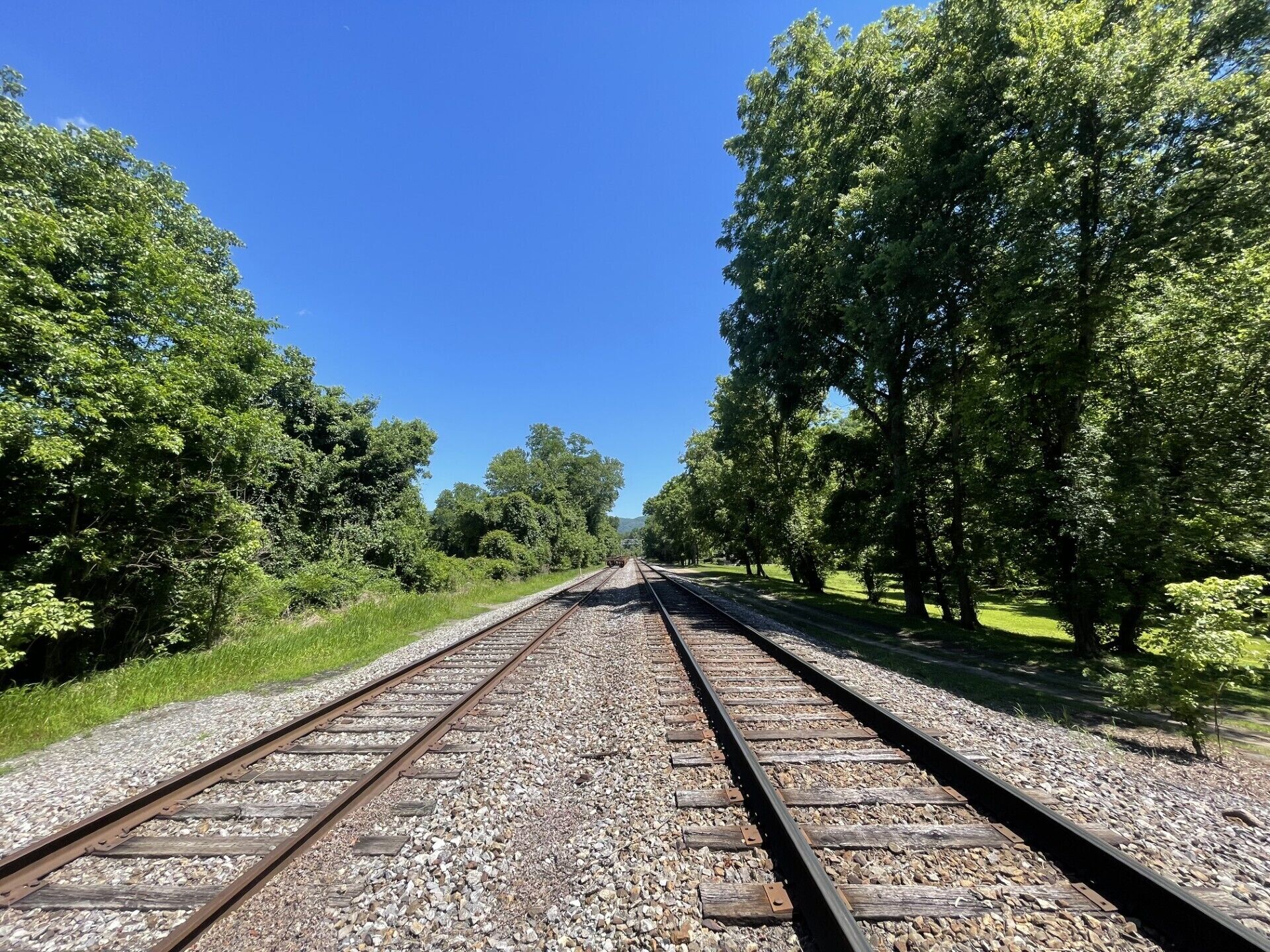 The train goes by maybe two times per day