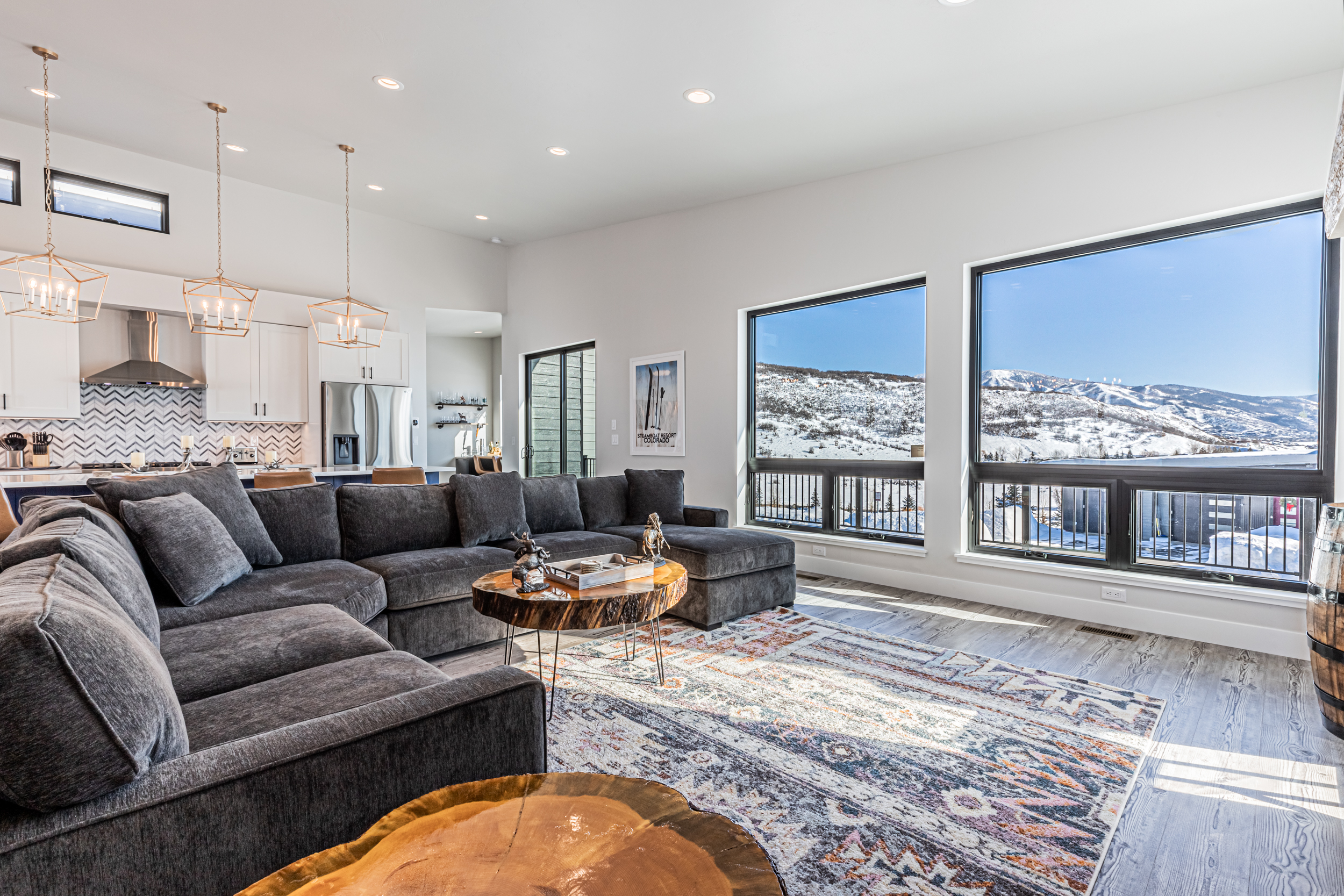 Upper Level - Living Room with Steamboat Resort Views