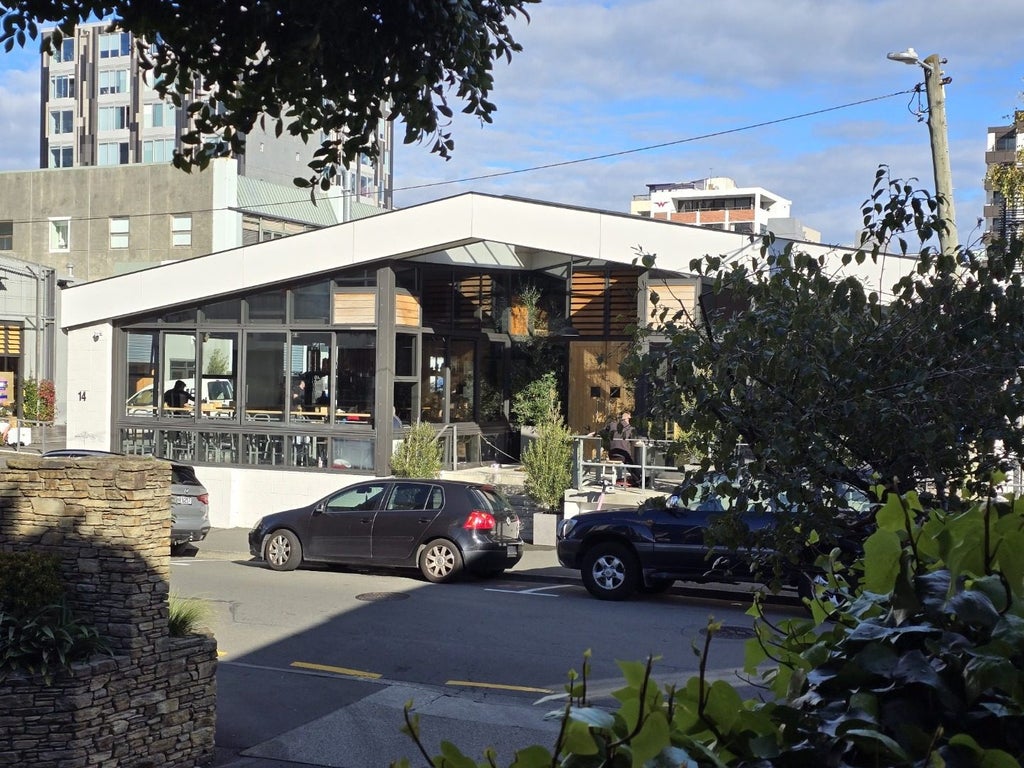 Prefab Cafe across the road