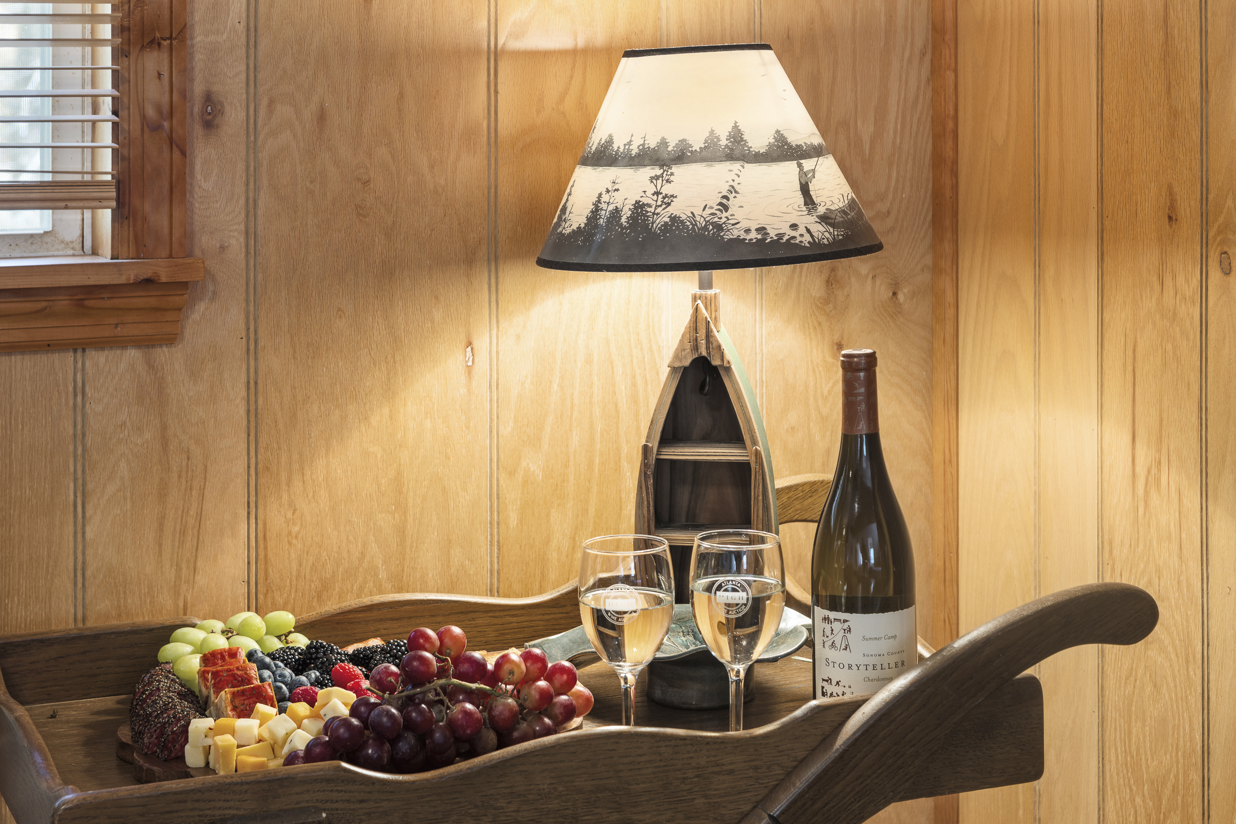 Indulge in delightful wine and cheese with stunning woodland vistas!