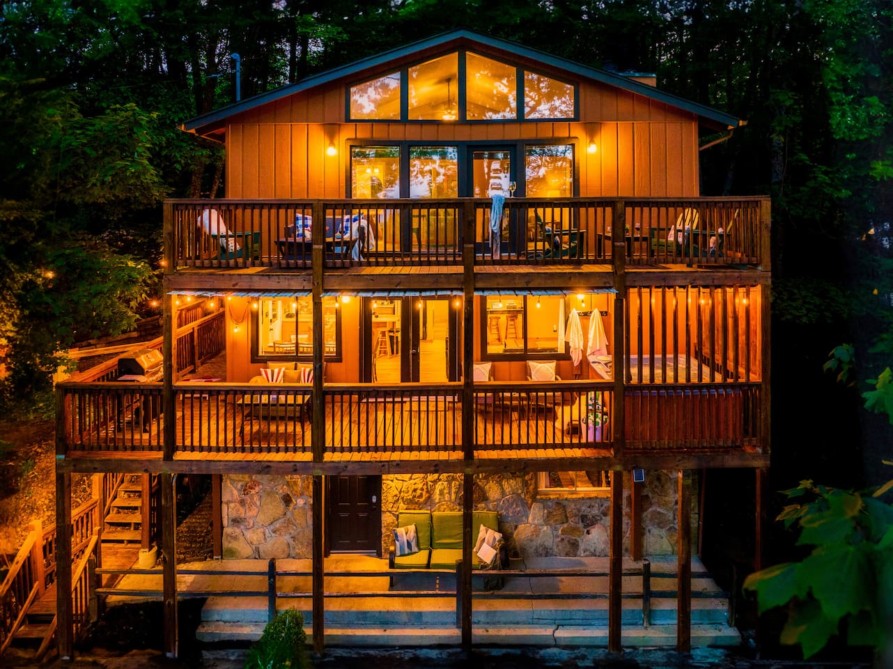 Chalet Zermatt, your dreamy Smoky Mountains retreat — in Gatlinburg's ideally located Chalet Village community. A 5-bedroom cabin full of amenities, living spaces & entertainment!