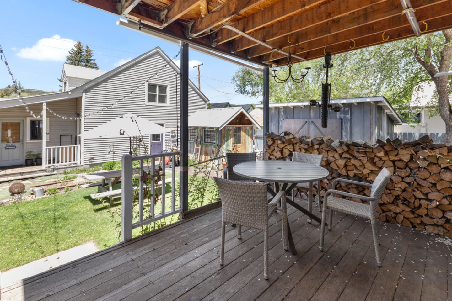 Back Deck with View of Neighborhood 