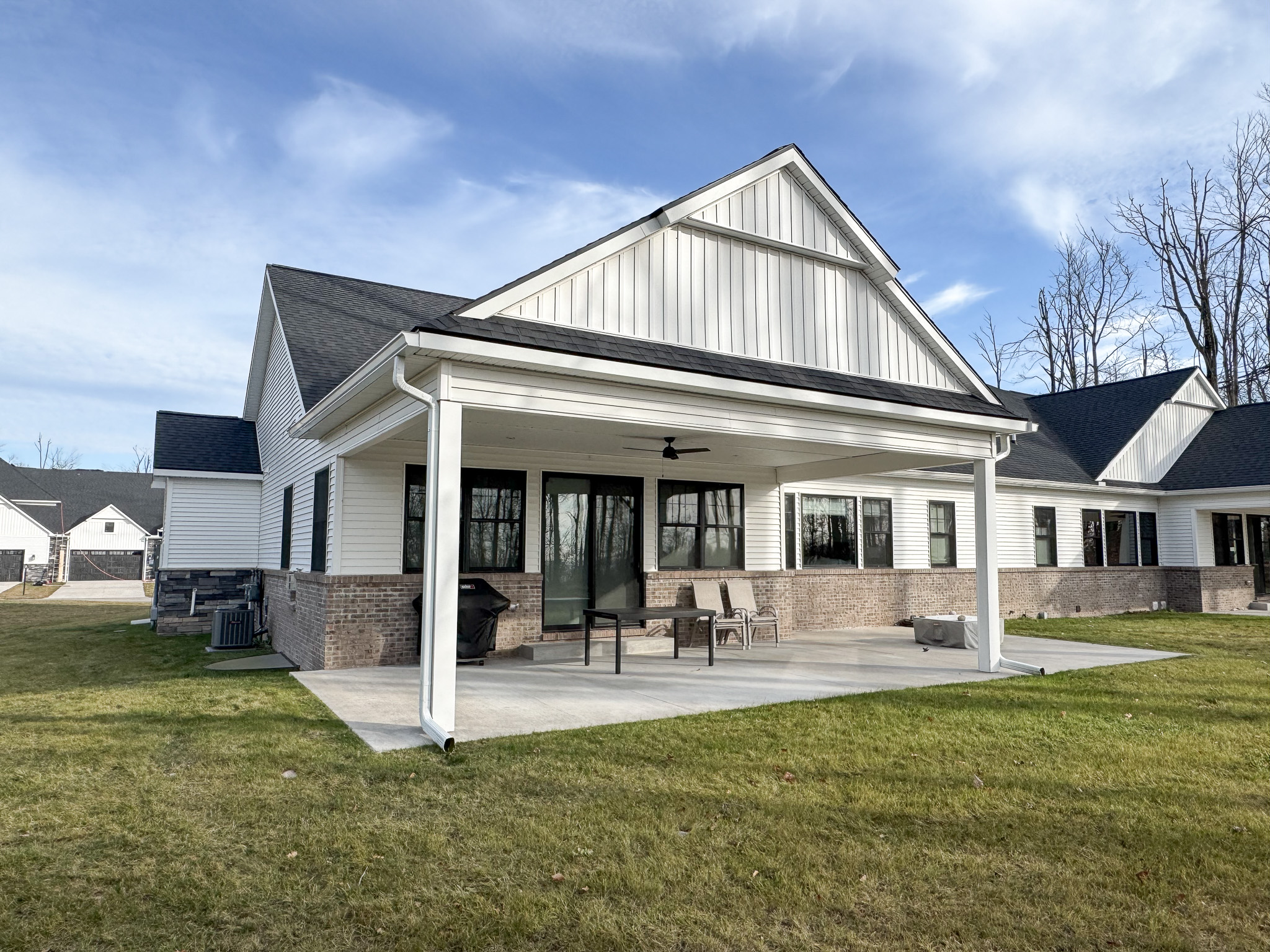 Beautiful patio off exterior of the townhome.