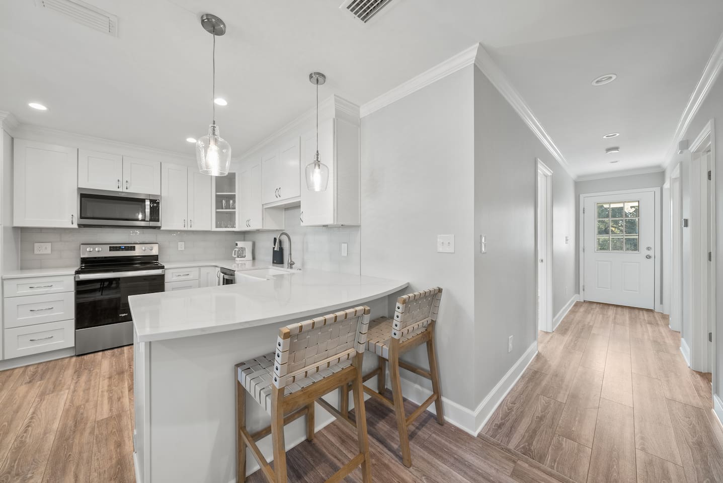 Fully stocked kitchen in Unit A.