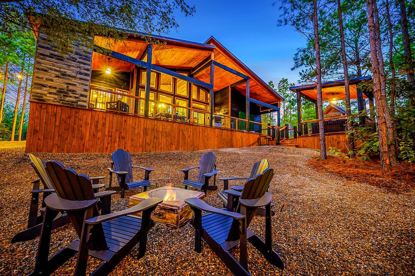 Elevated on a quiet wooded lot, this Broken Bow getaway offers privacy, luxury, and the perfect balance between adventure and relaxation.