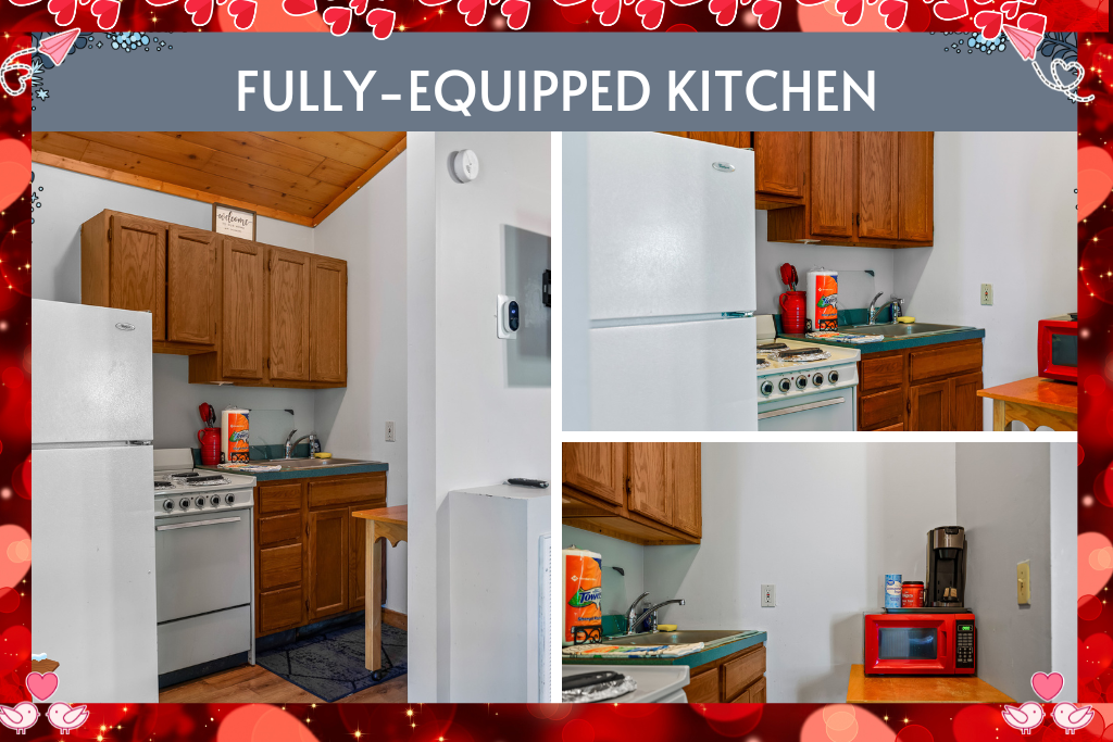 Cook like home in this fully-equipped kitchen—everything you need is here.